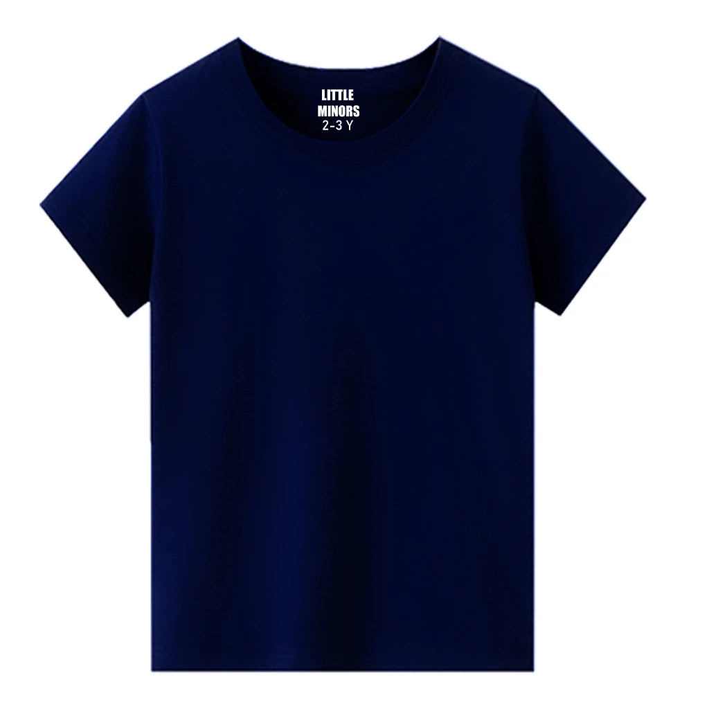 Kids Basic Cotton T-Shirt - Blue
