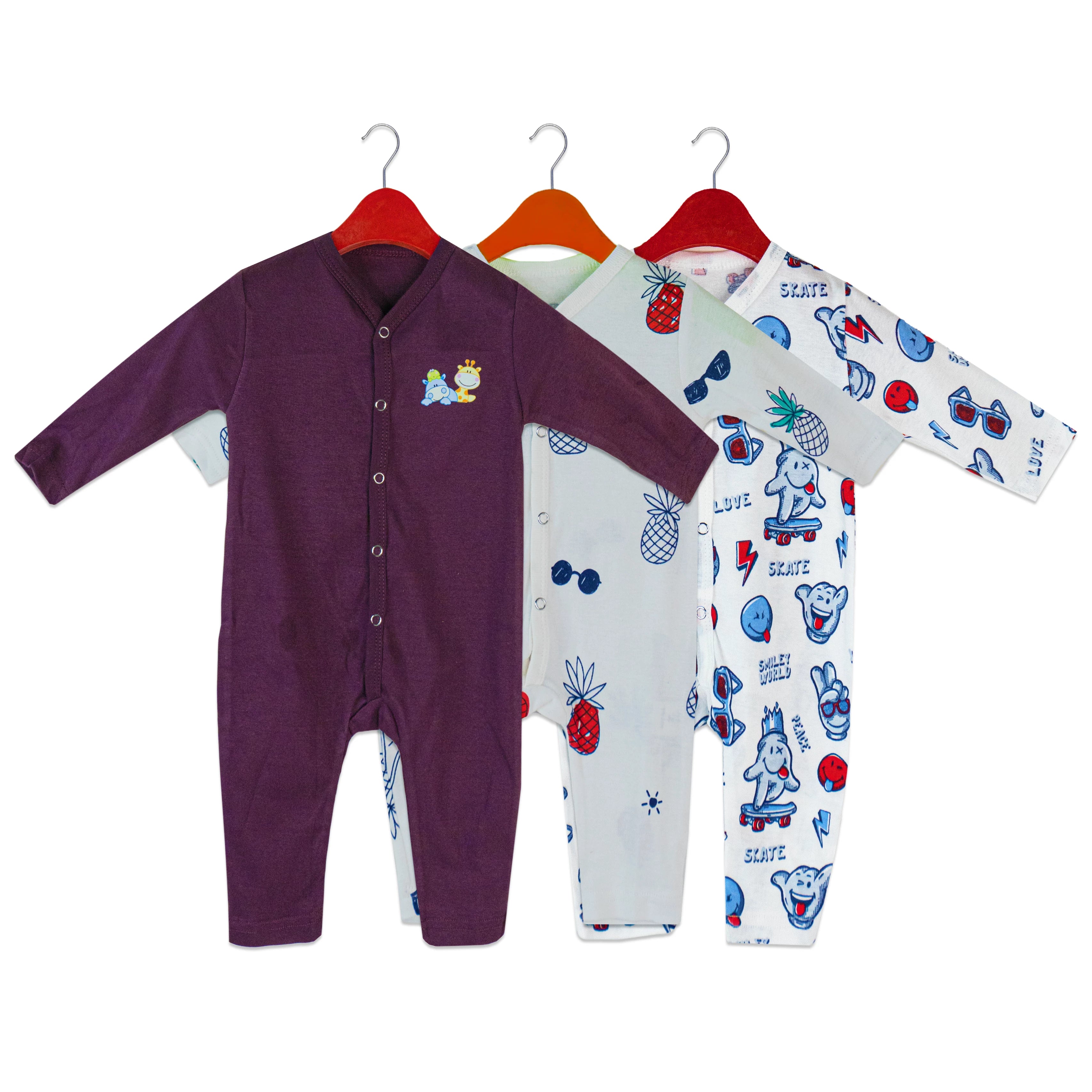 3-Pack Baby Bloom Rompers