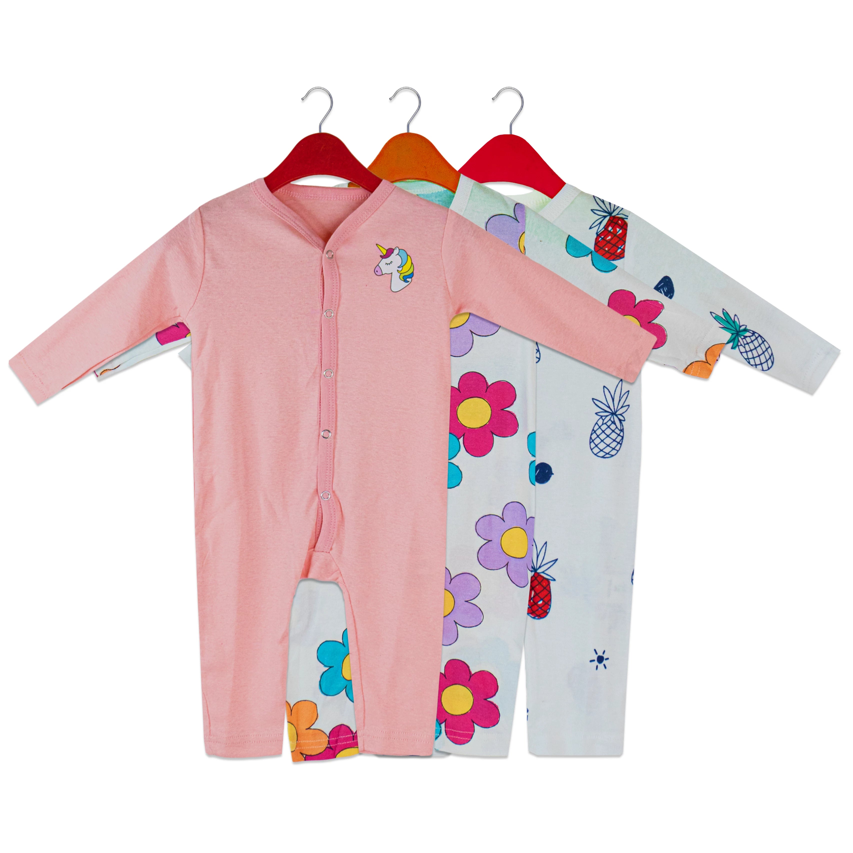 3-Pack Baby Bloom Rompers