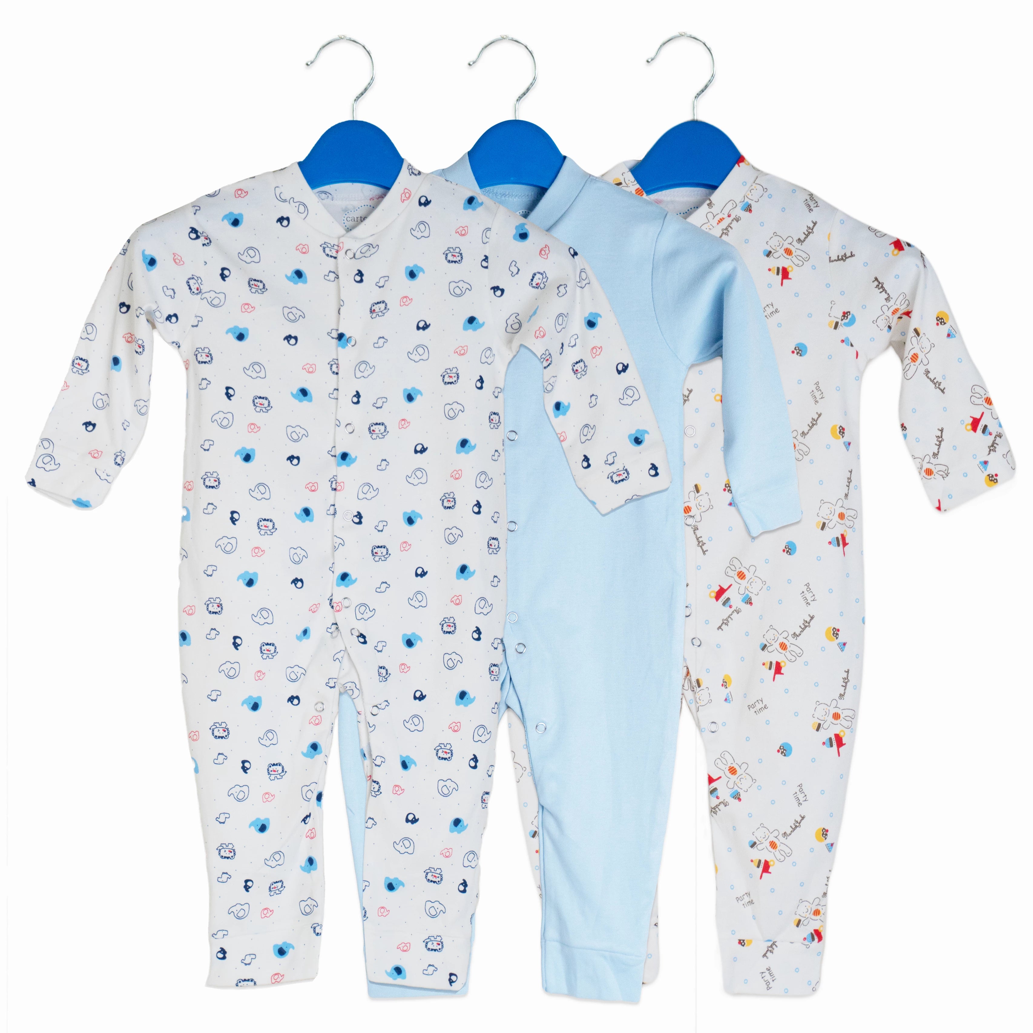 Juniors Pack of 3 Sleep Suits - (1 Year to 2 Year)