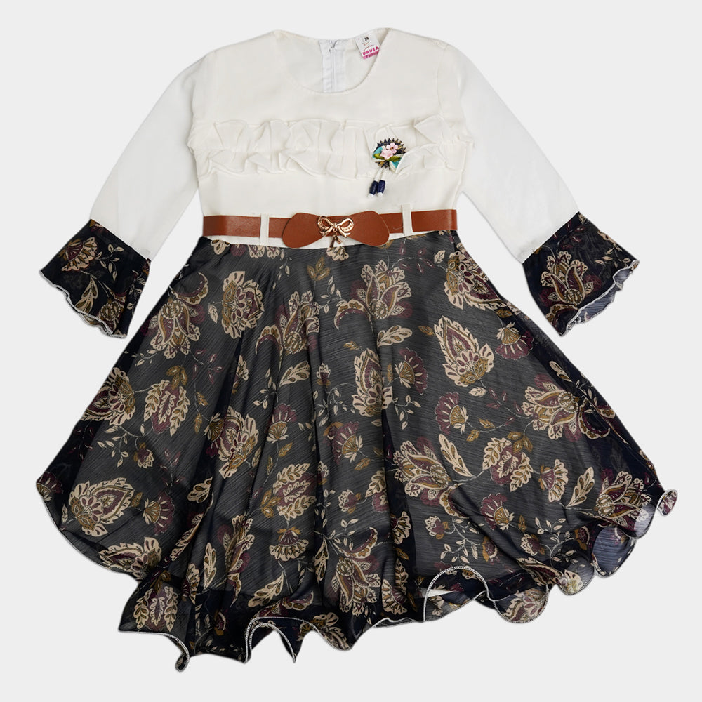 Elegant chiffon frock for girls