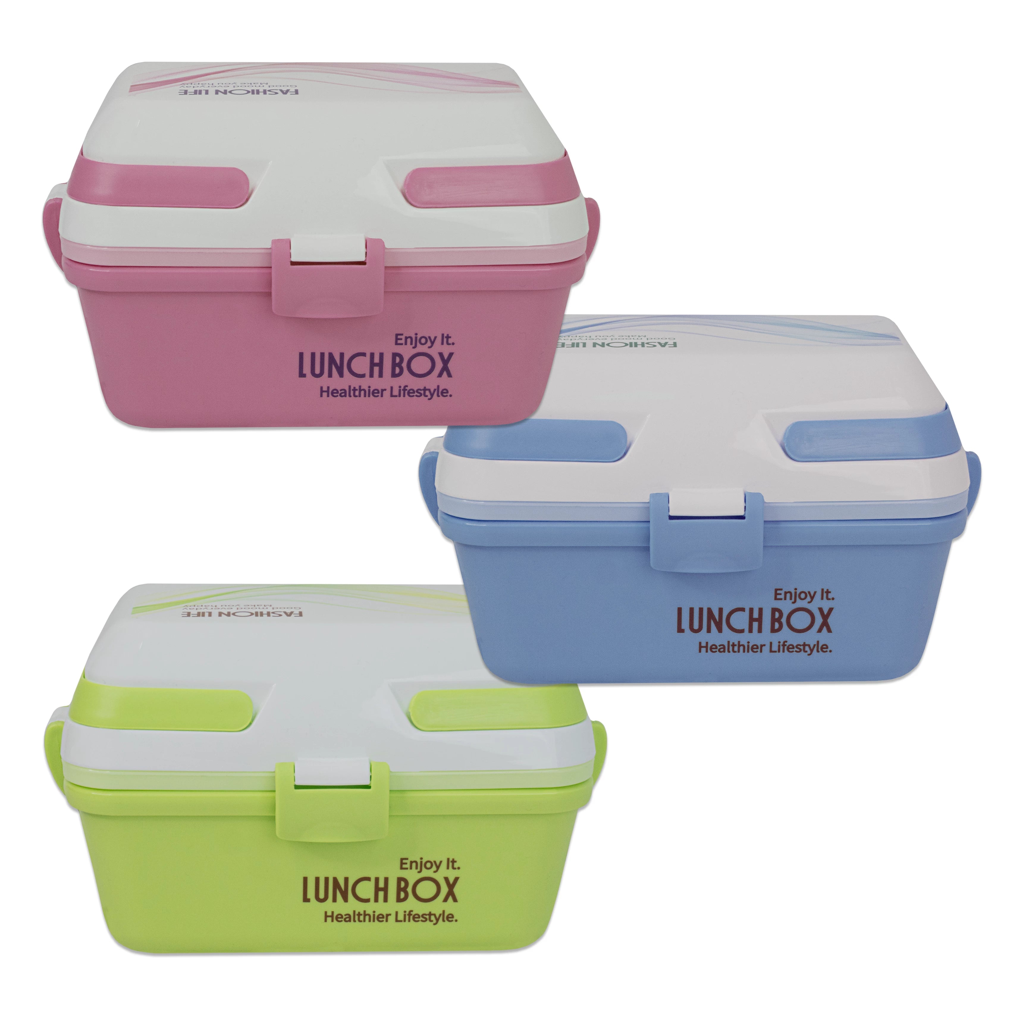 Fashion Life Lunch Box with Compartments & Spoon