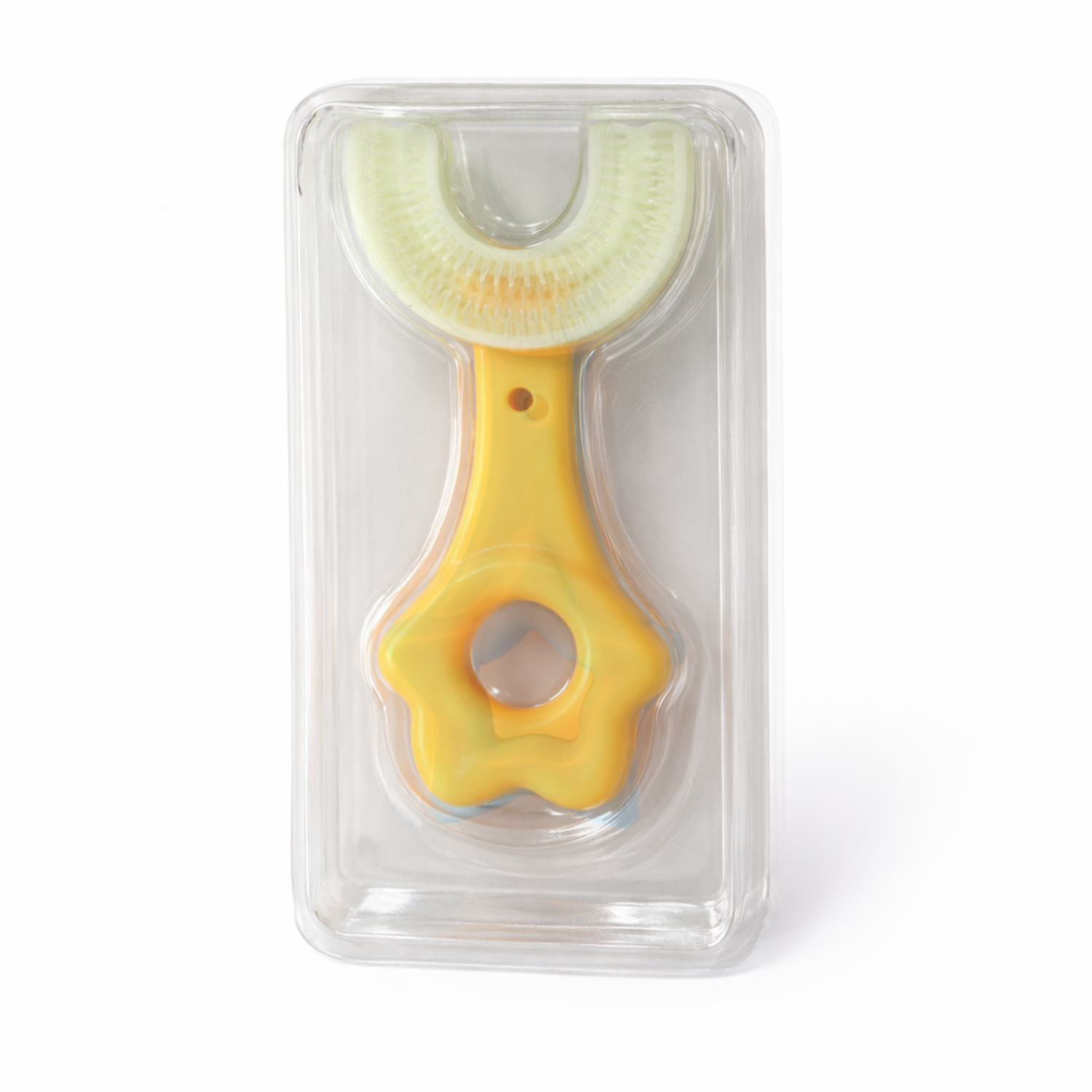 Baby Silicone U-Shape Toothbrush & Teether – Soft Bristle Oral Care Brush (0M+)