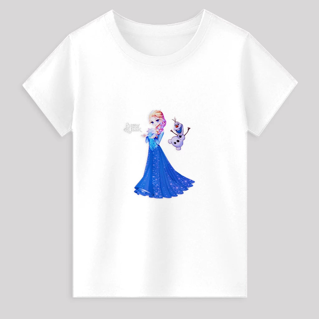 Kids Jersey Cotton Sticker T-Shirt - White