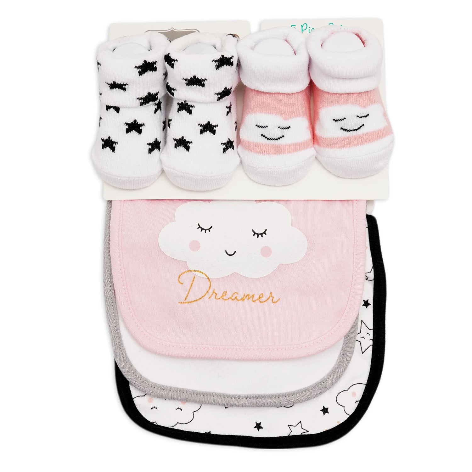 Aifeier 3 Bibs & 2 Socks Set