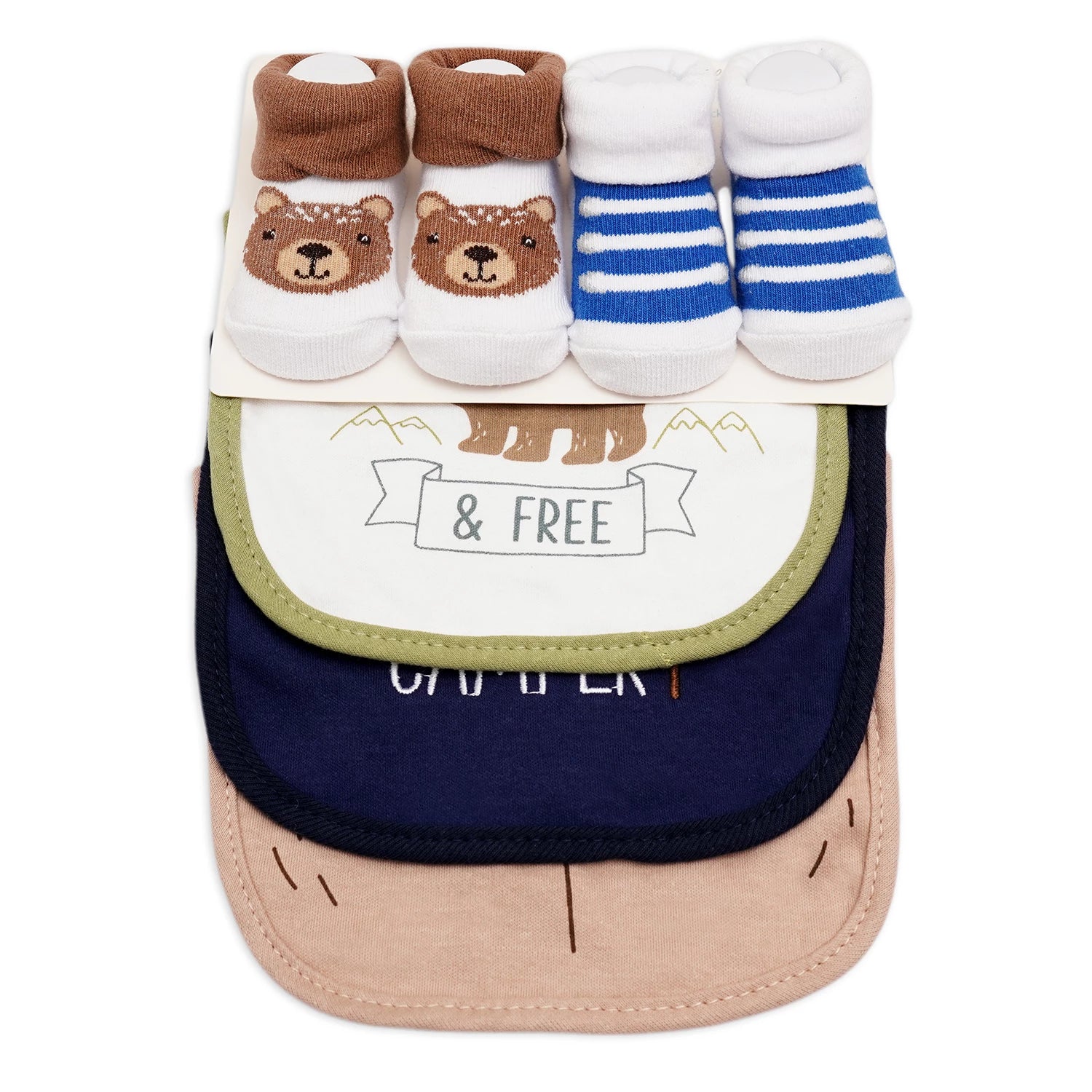 Aifeier 3 Bibs & 2 Socks Set