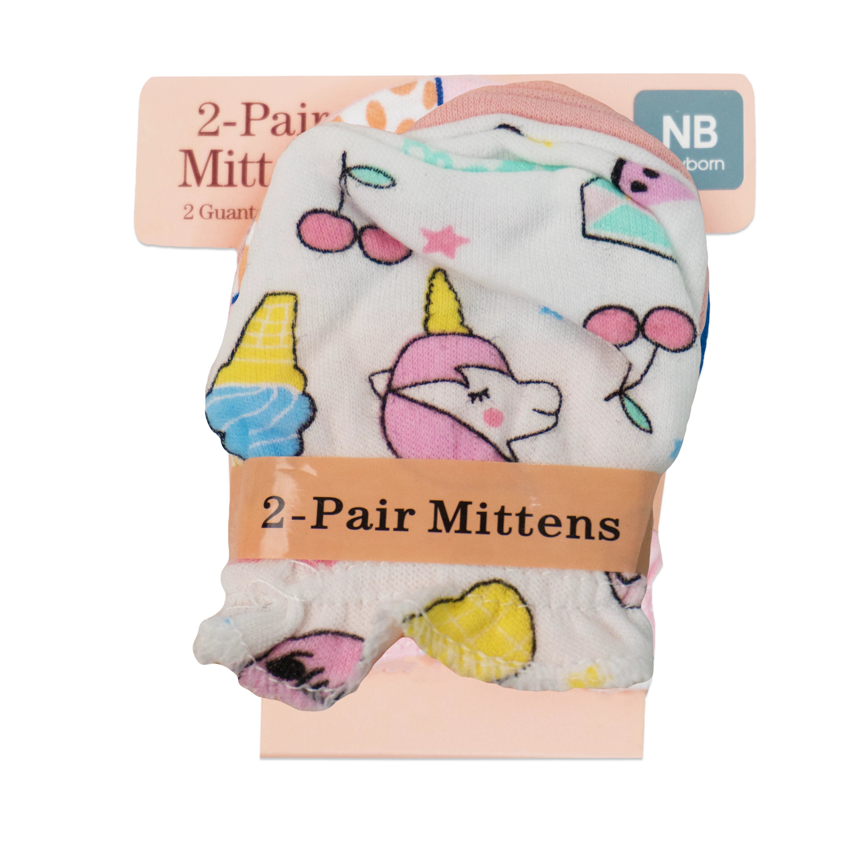 Baby Cotton Mittens Pack of 2
