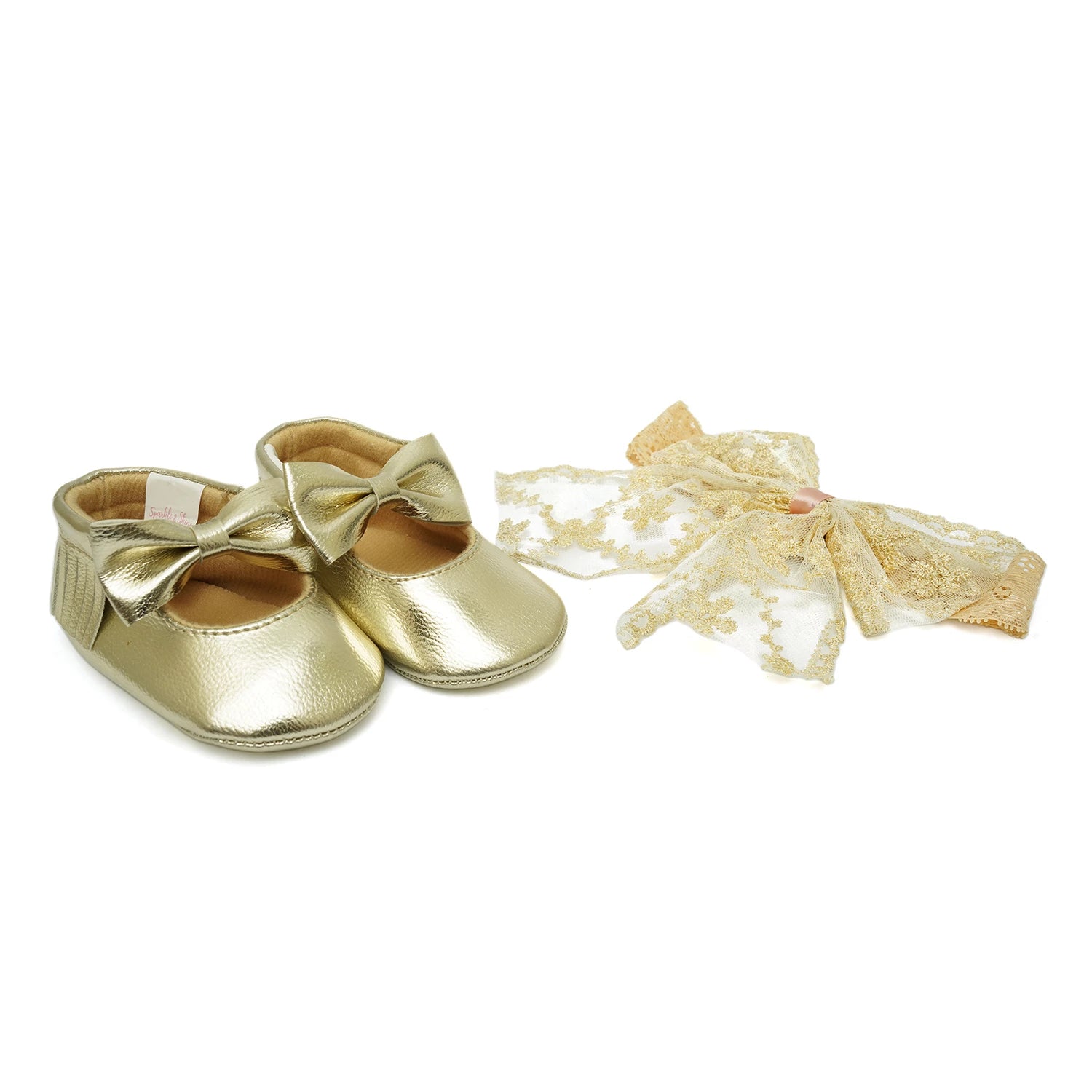 Sparkle & Shine Girls Bow Sandal Set