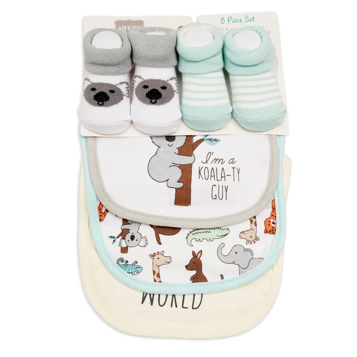 Aifeier 3 Bibs & 2 Socks Set