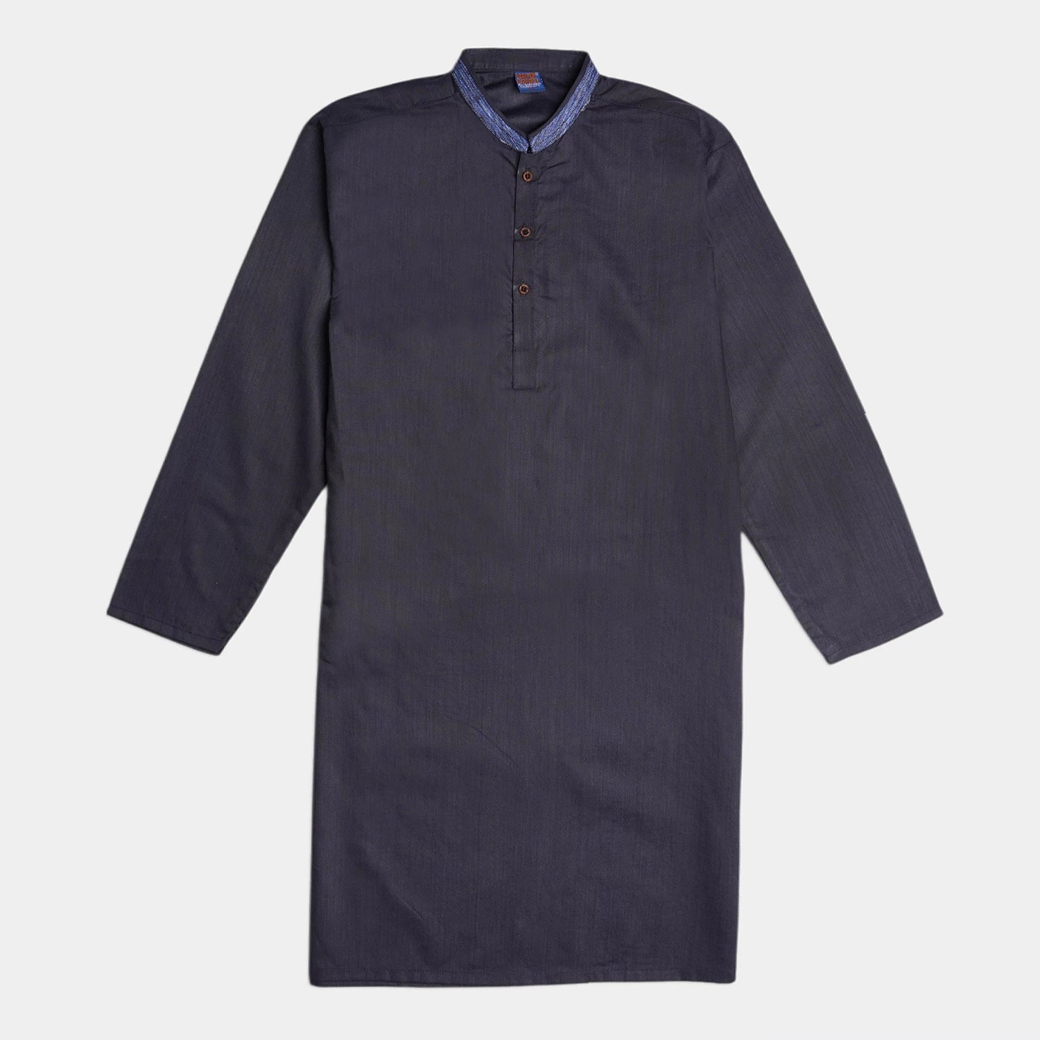 Kids 3-Piece Kurta Pajama Waistcoat Set - Blue Plain
