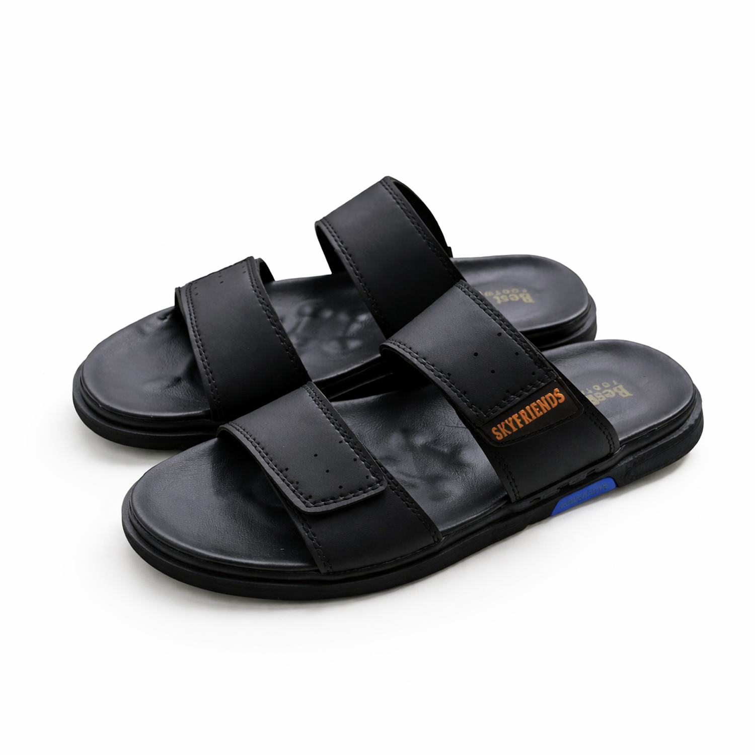 Men’s Casual Slippers – Comfortable Double Strap Summer Slides