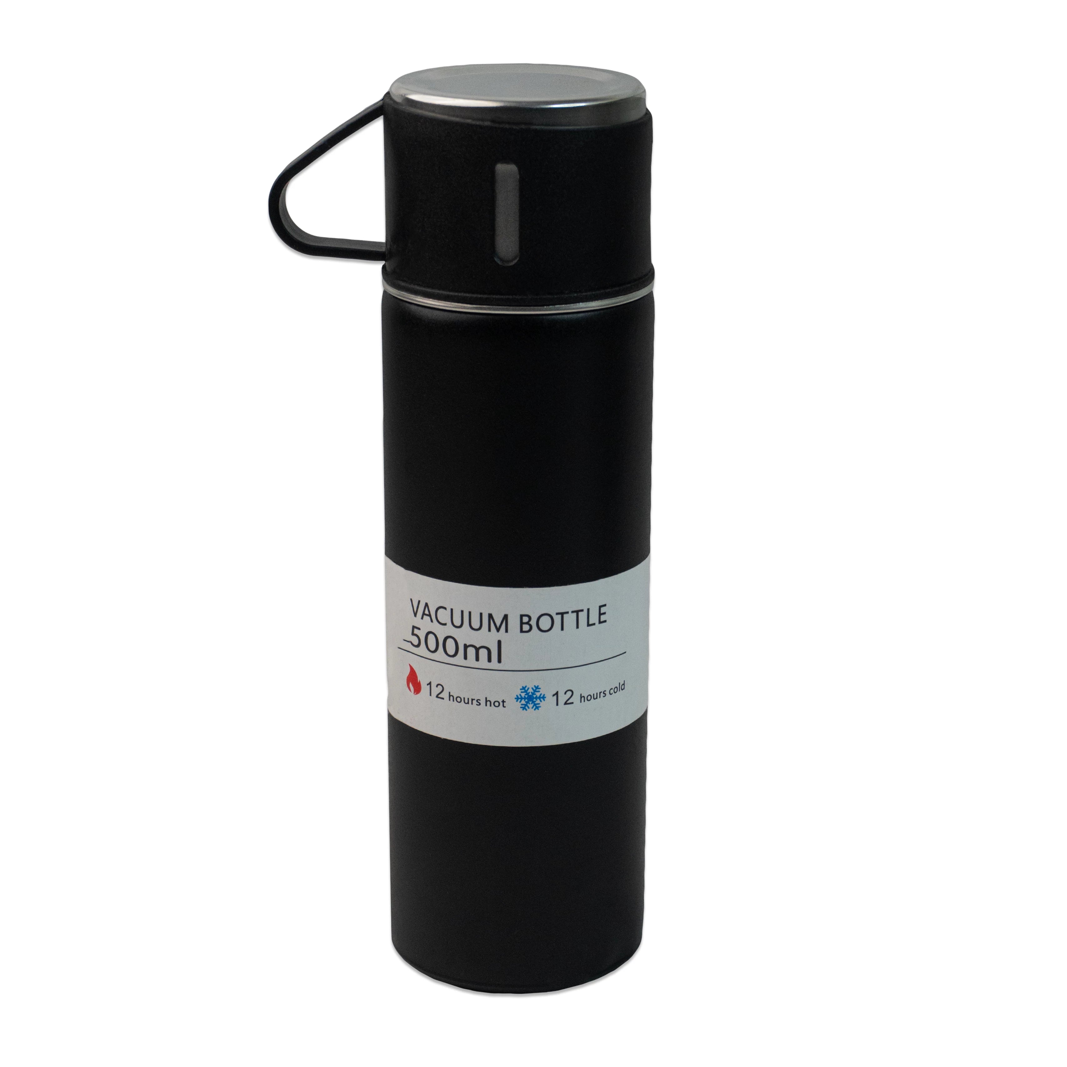 Vacuum Flask Set with 2 Extra Cups – Insulated Bottle Included