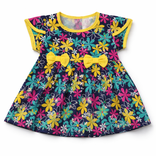 Baby Girl Floral Frock – Cute Bow Party Dress