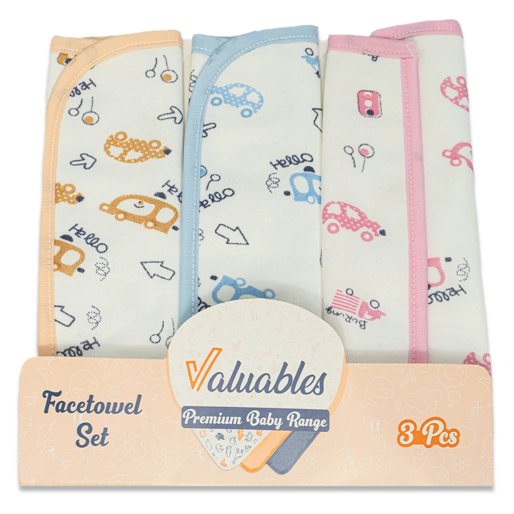 Chase Value 3Pcs Face Towel Set