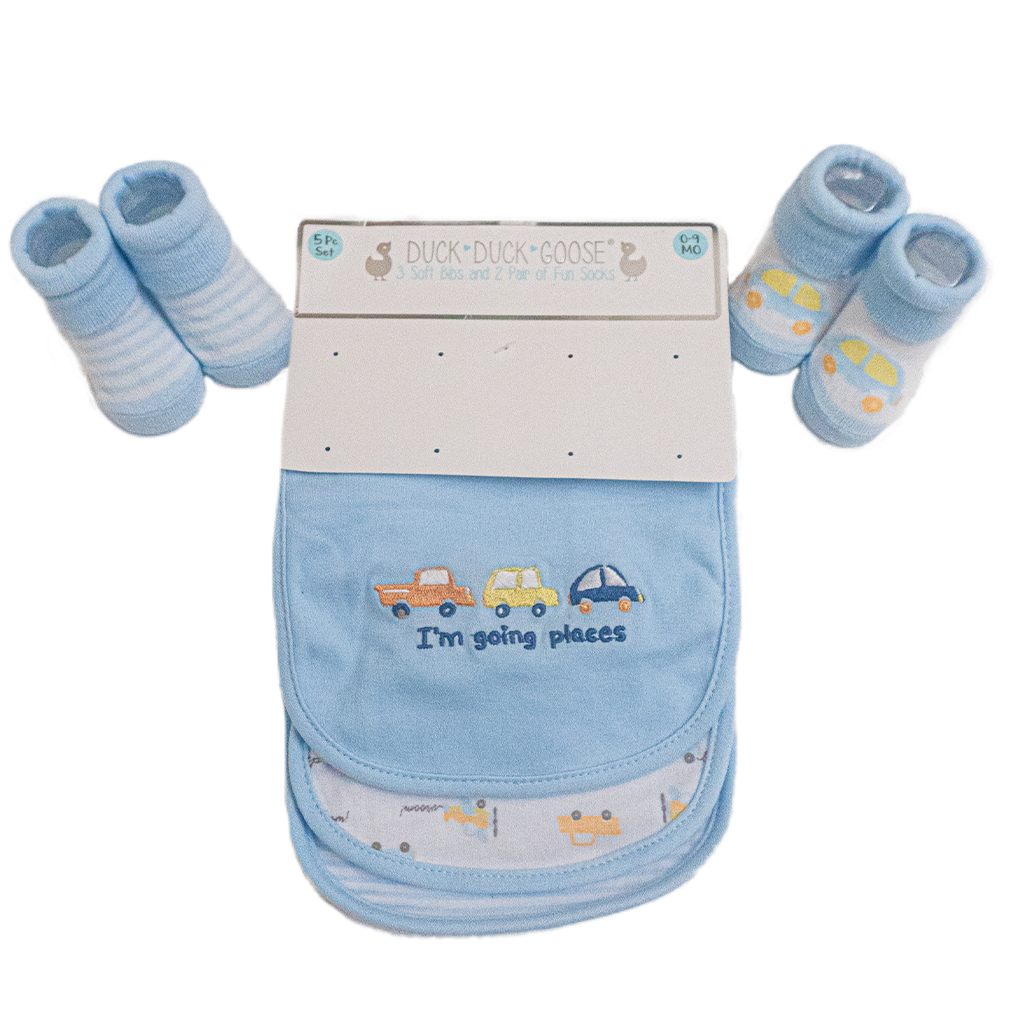 Duck Duck 3 Bibs & 2 Socks Set