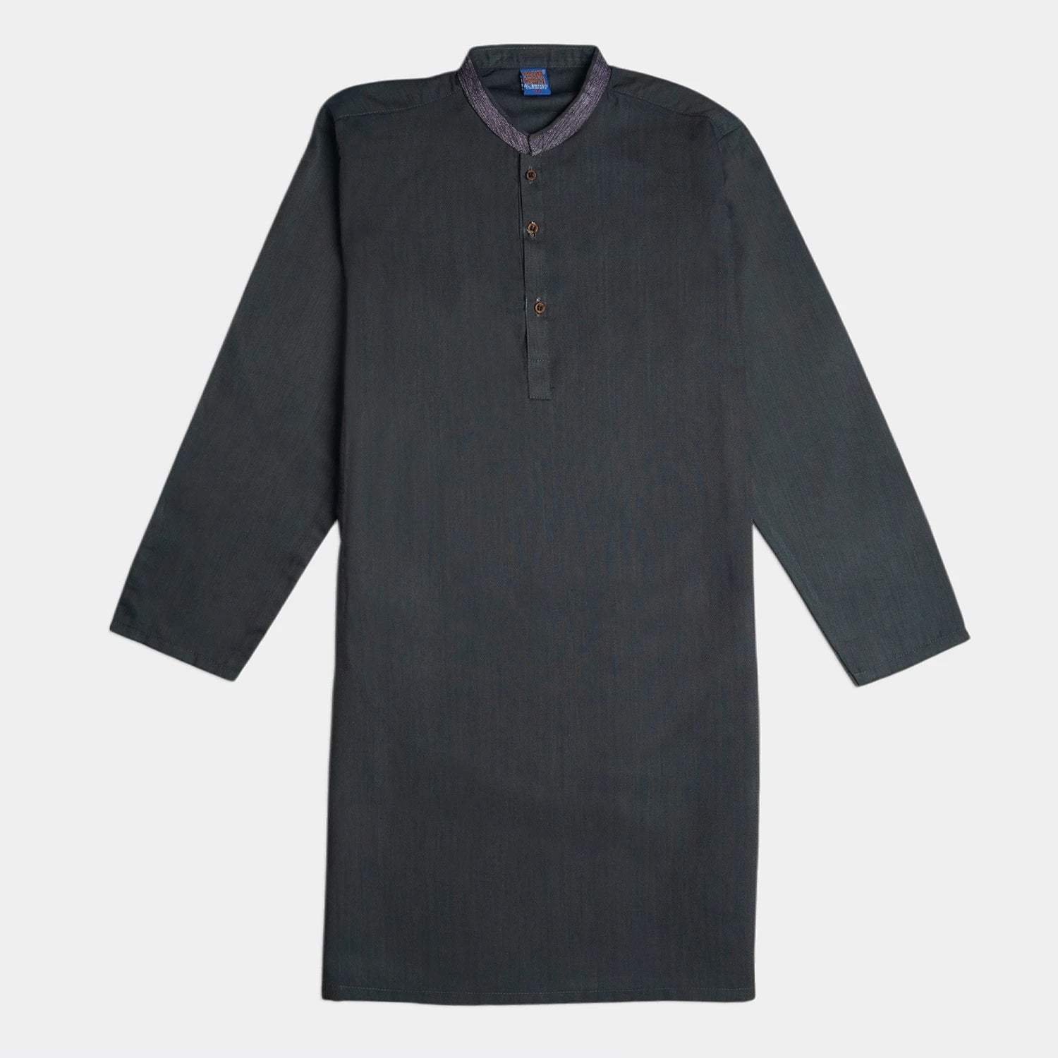 Kids 3-Piece Kurta Pajama Waistcoat Set - Gray Plain