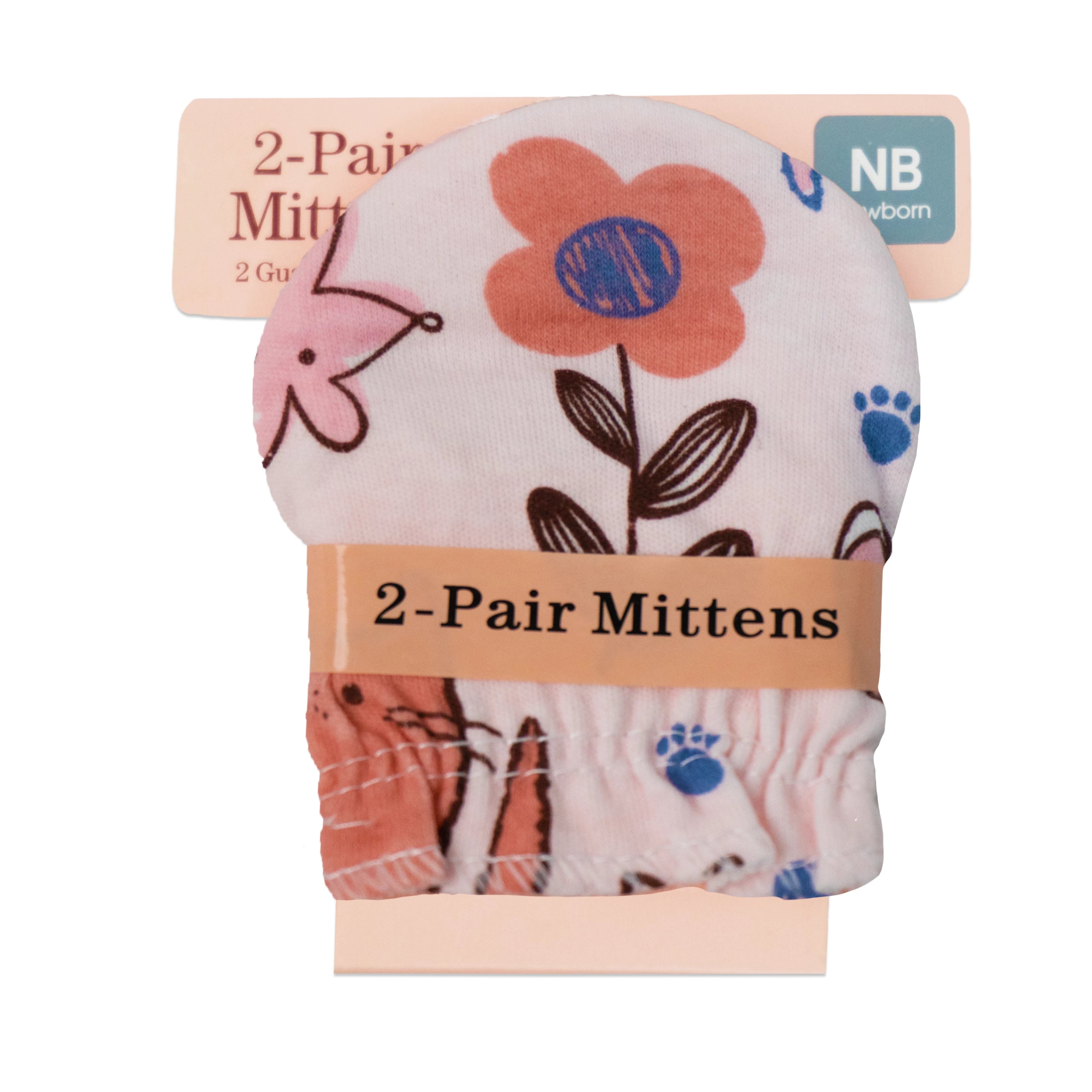 Baby Cotton Mittens Pack of 2