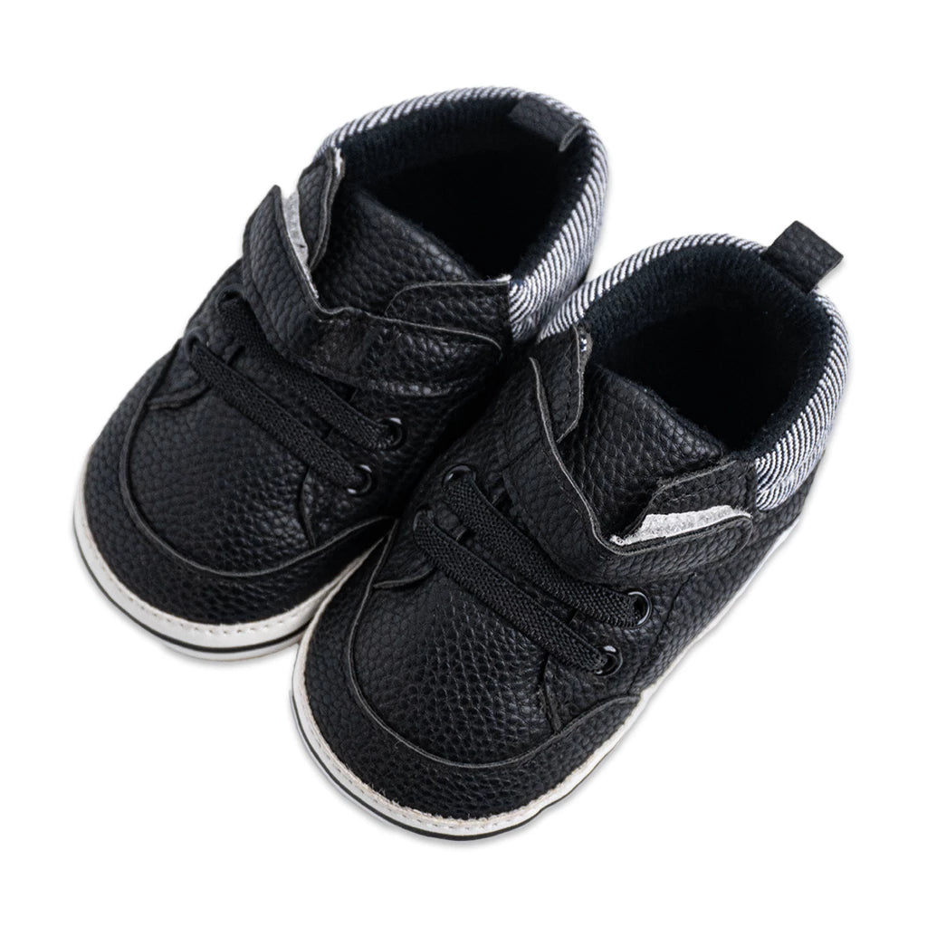 Two Tone Zebra Print Baby Shoes