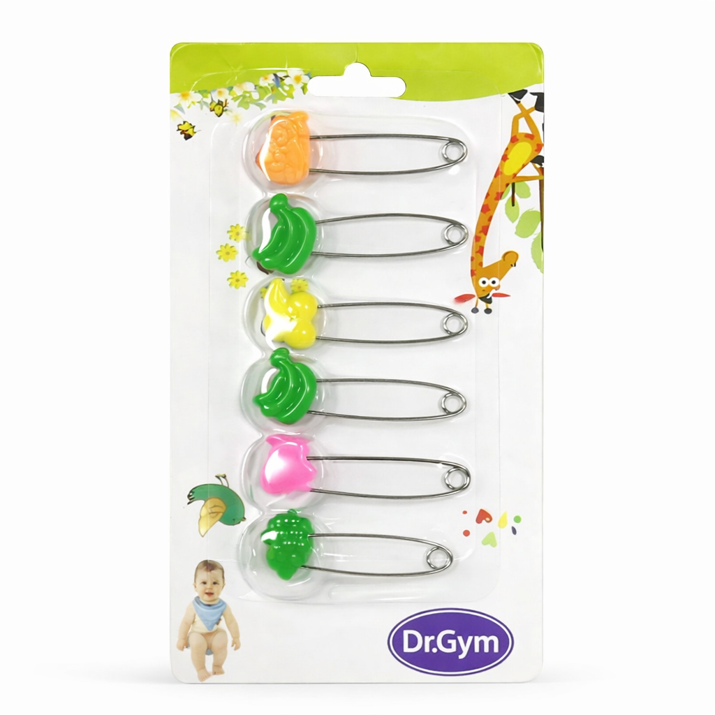 Baby Safety Diaper Pins Stainless Steel | Secure Lock | Multi-Color Set