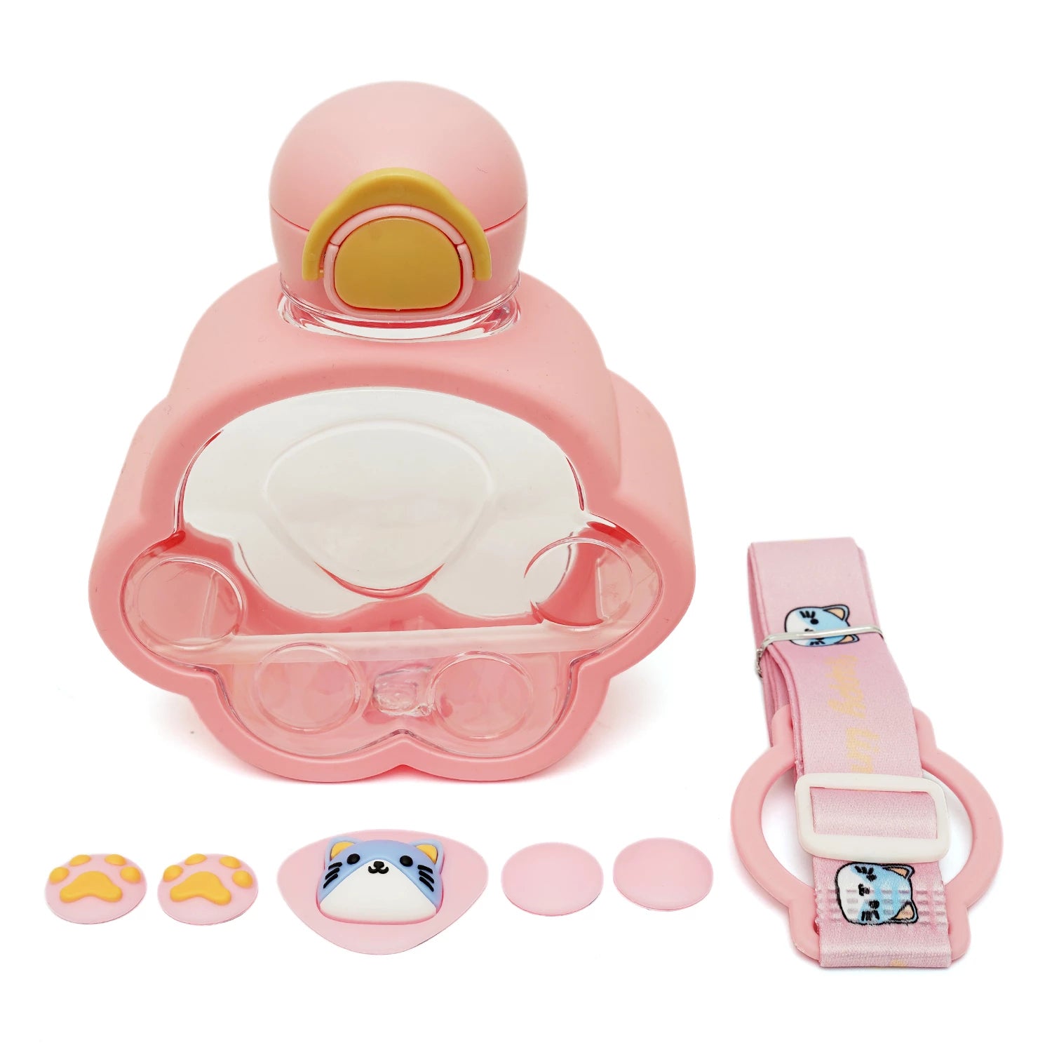 Paw Print Transparent Water Bottle