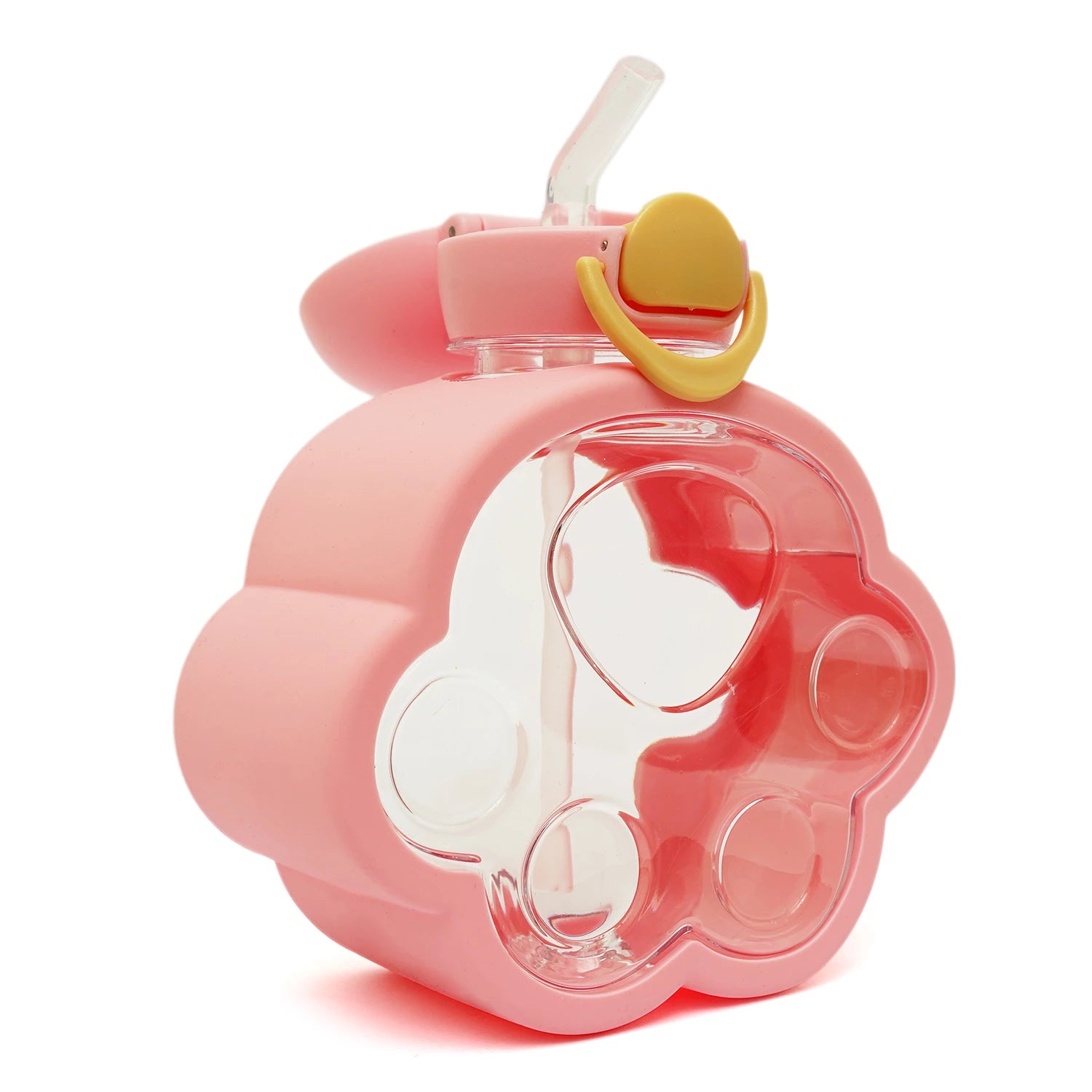 Paw Print Transparent Water Bottle