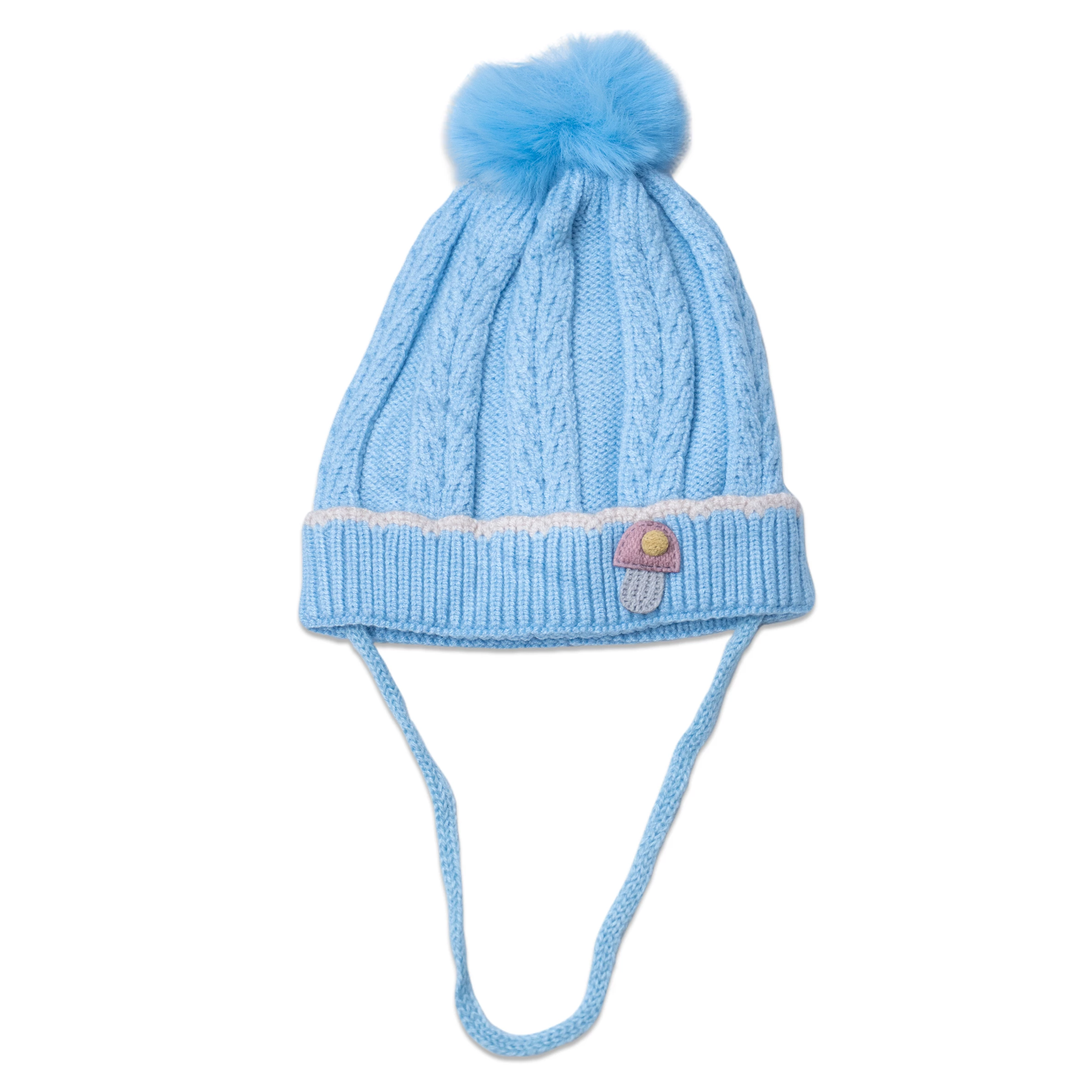 Ming Quilted Baby Caps with Pongs