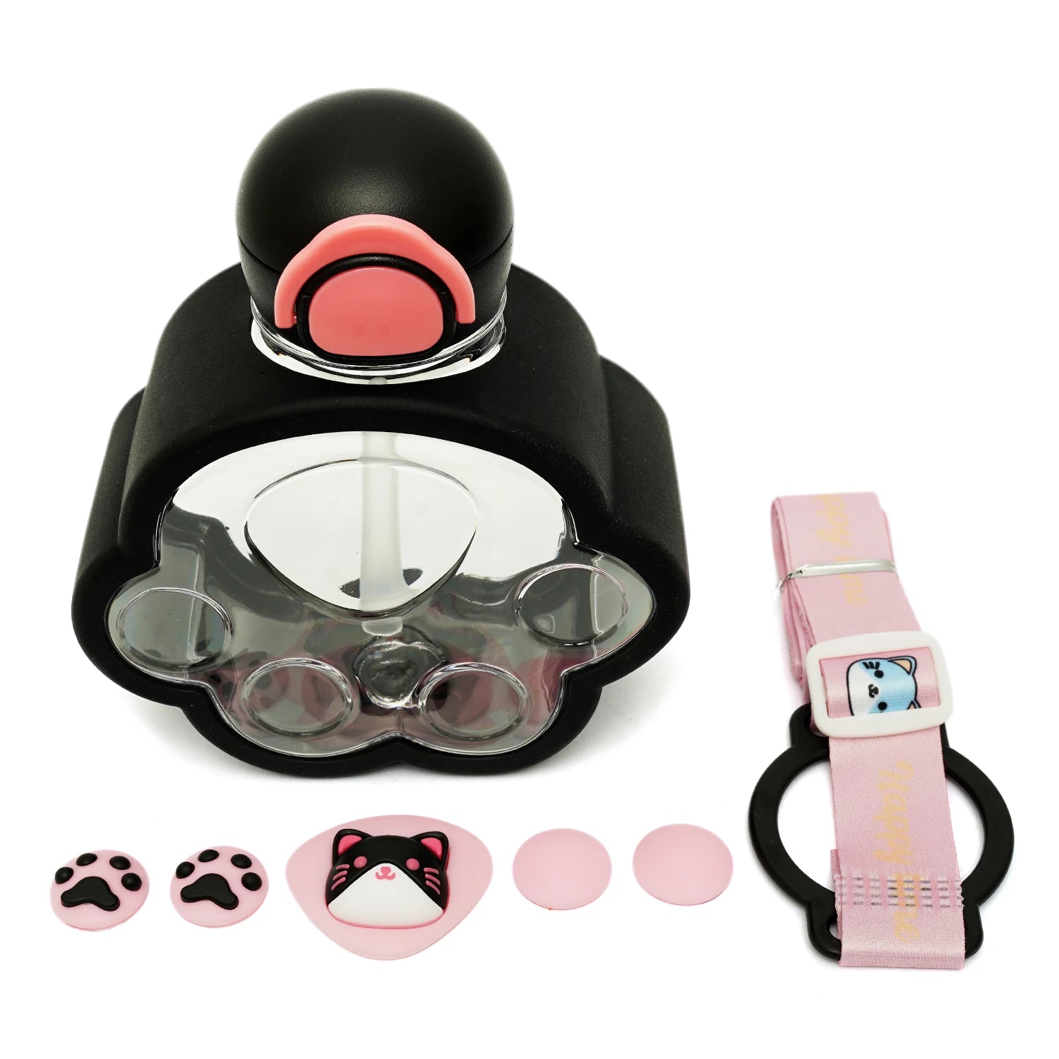 Paw Print Transparent Water Bottle