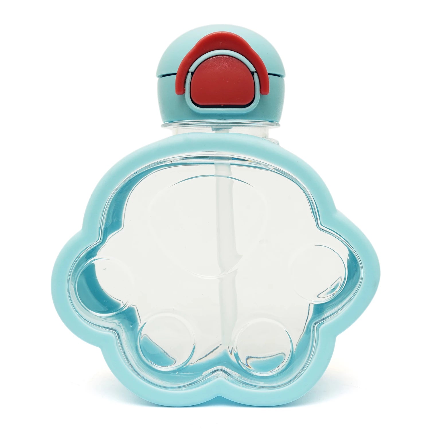 Paw Print Transparent Water Bottle