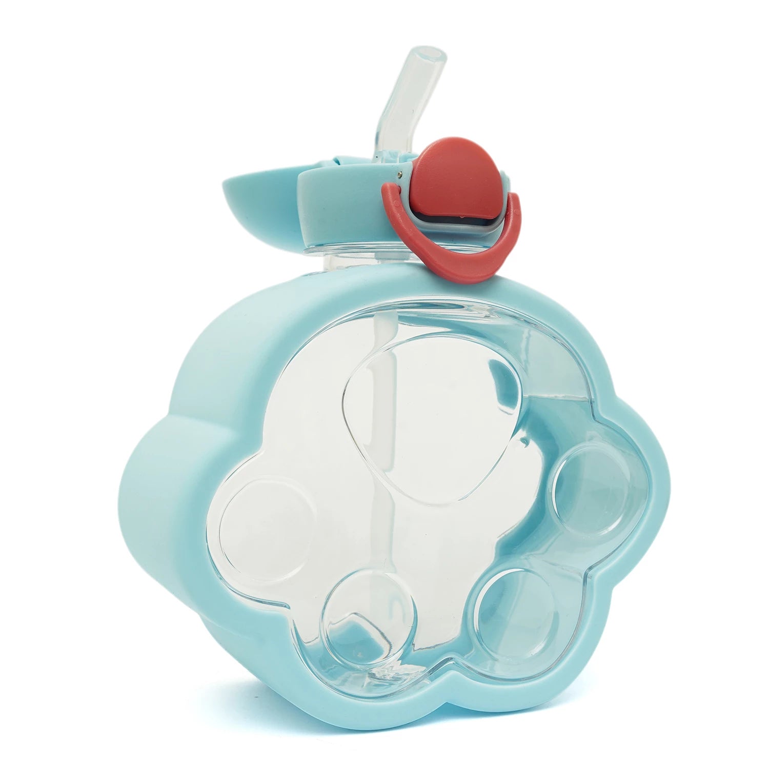 Paw Print Transparent Water Bottle