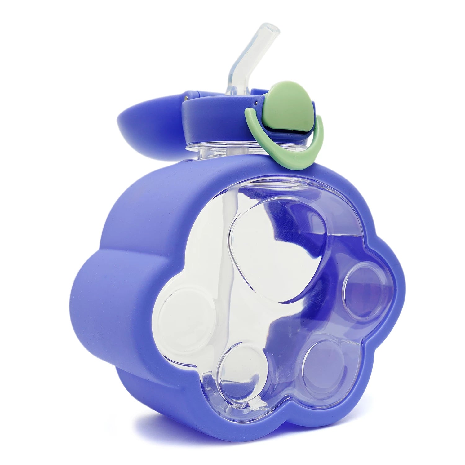 Paw Print Transparent Water Bottle
