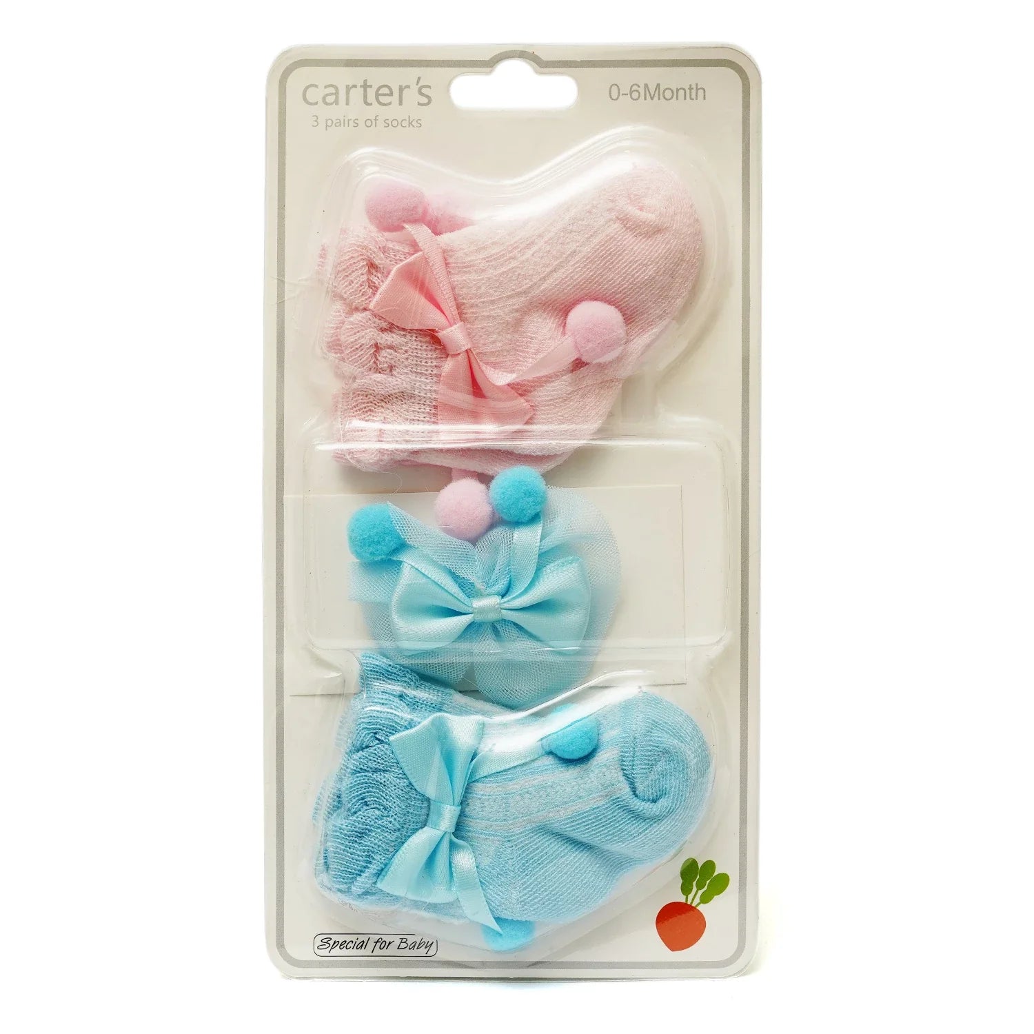 Baby Socks Pack of 3 with Matching Headband