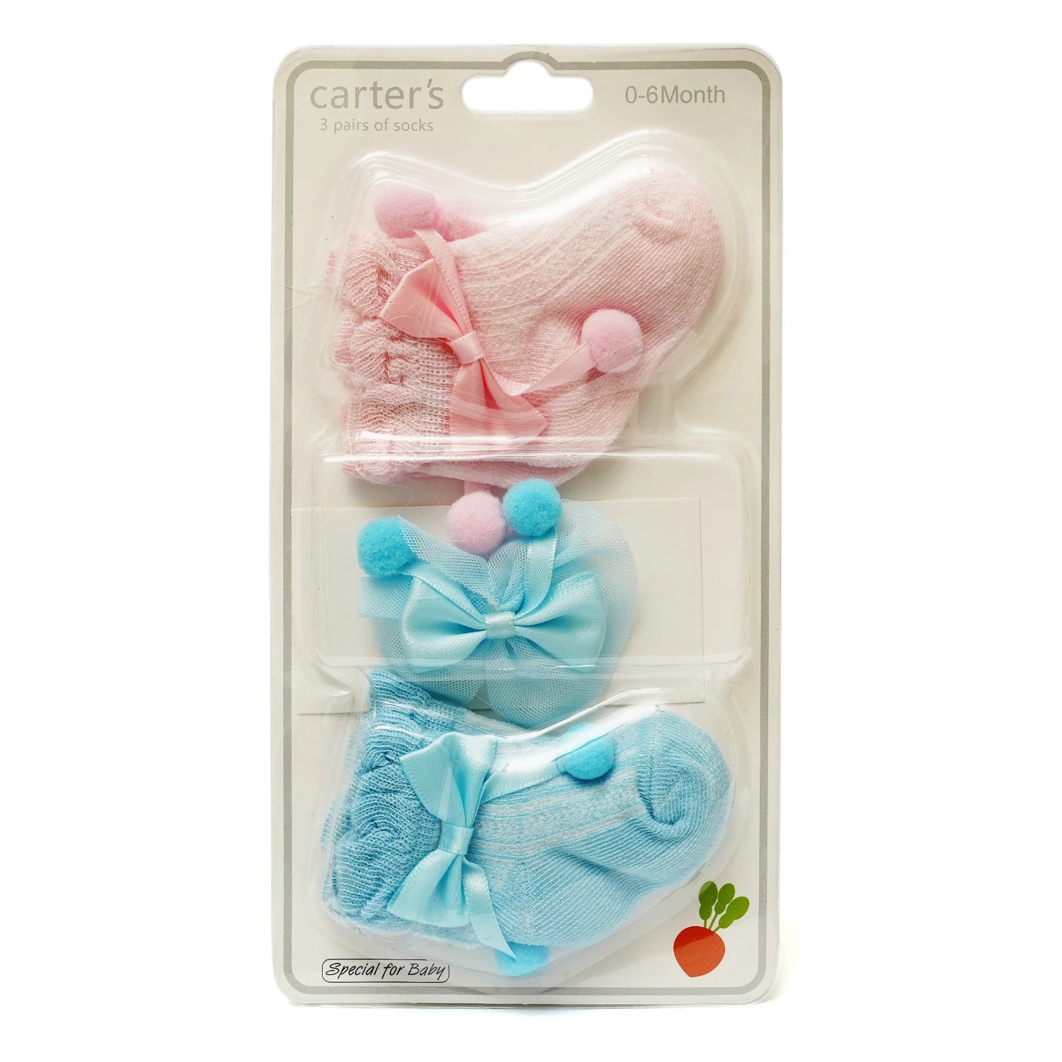 Baby Socks Pack of 3 with Matching Headband