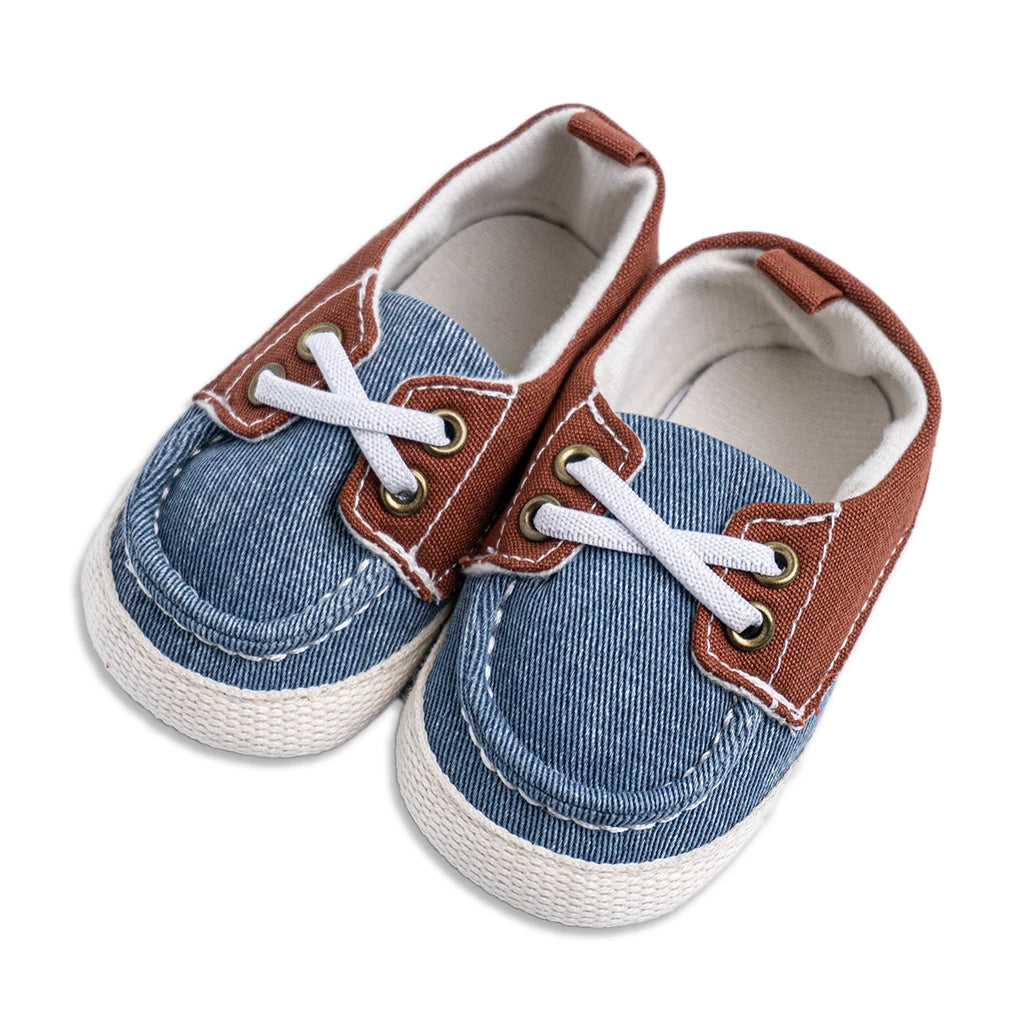 Two Tone Crisscross Loop Baby Sneaker