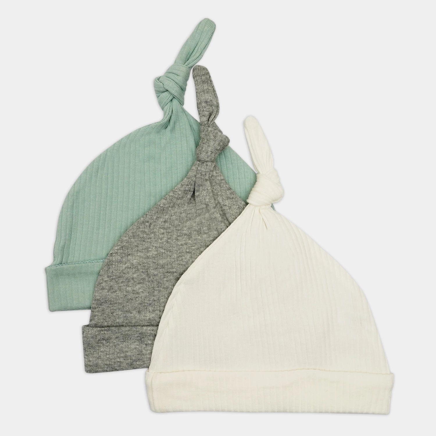 Sunnozy Pack of 3 Baby Caps with Knot – Soft & Cozy