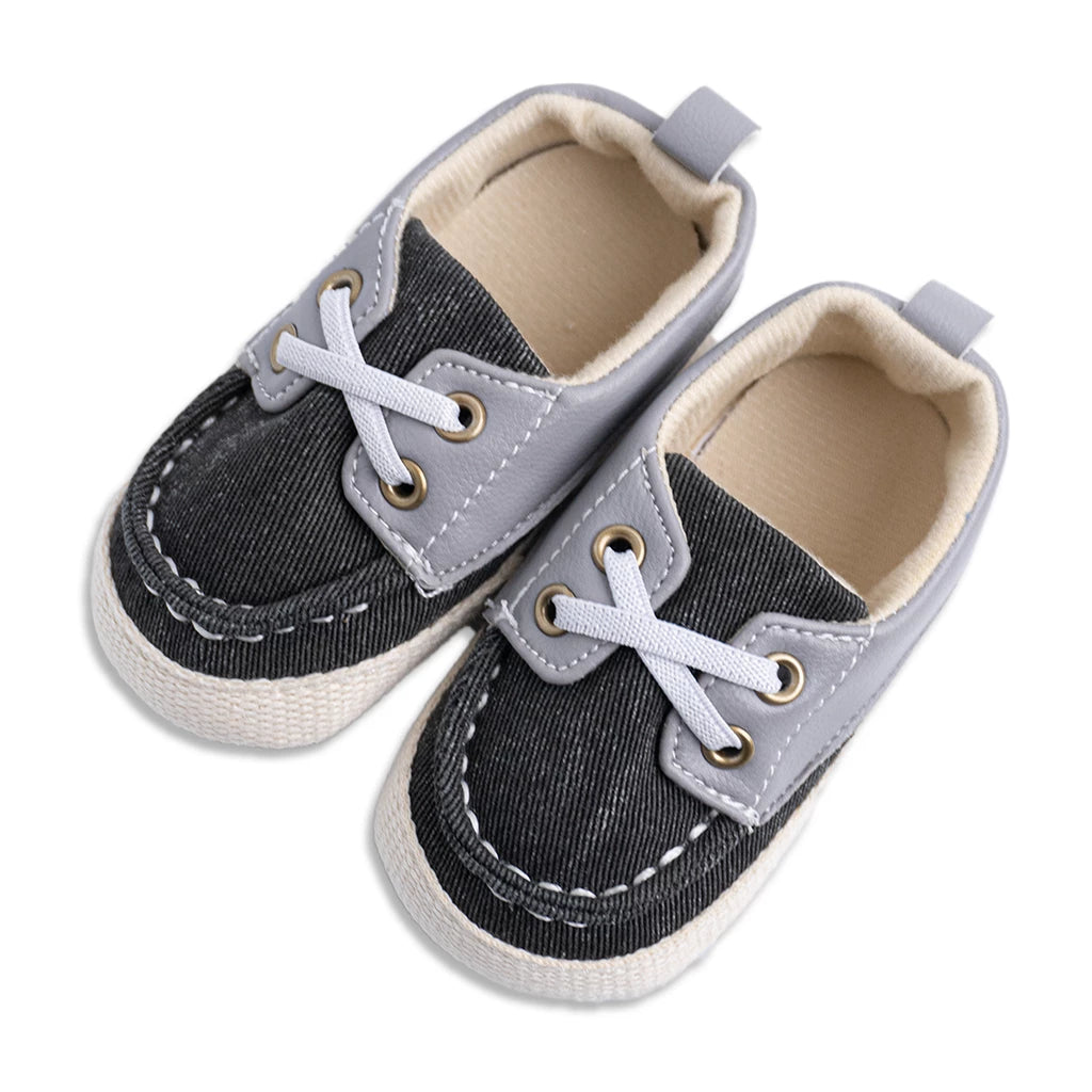 Two Tone Crisscross Loop Baby Sneaker