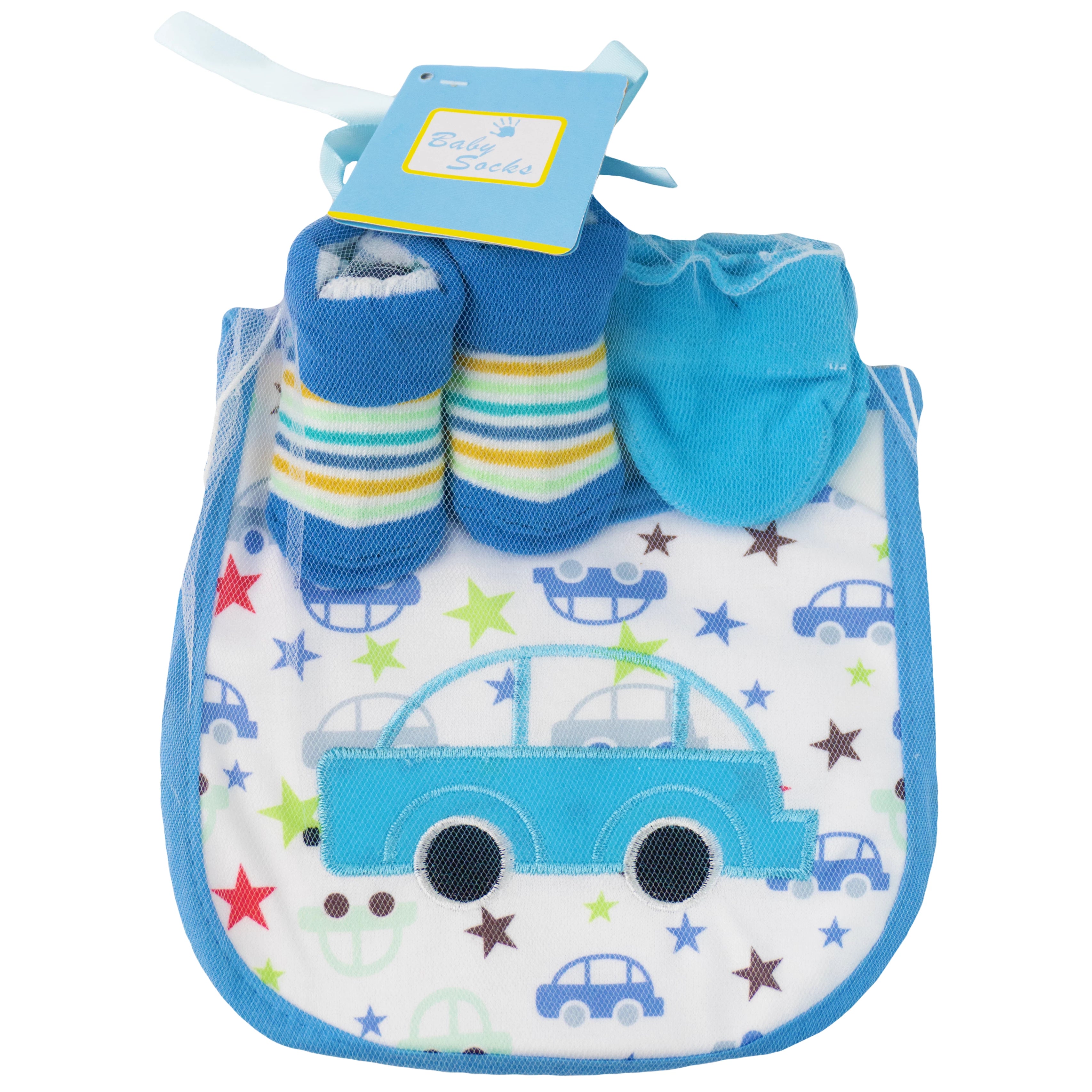 Baby Gift Set – Socks, Bibs, and Mittens