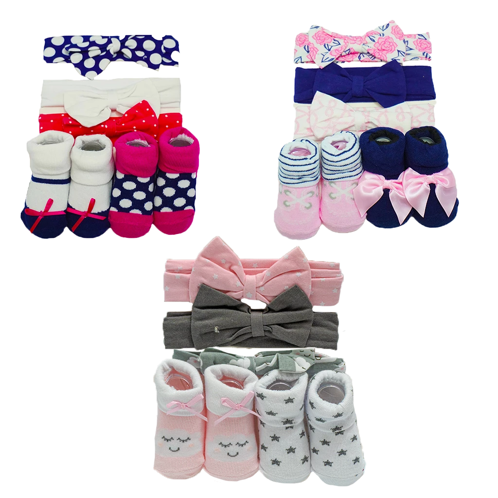 Hudson Baby 3 Headbands & 2 Socks