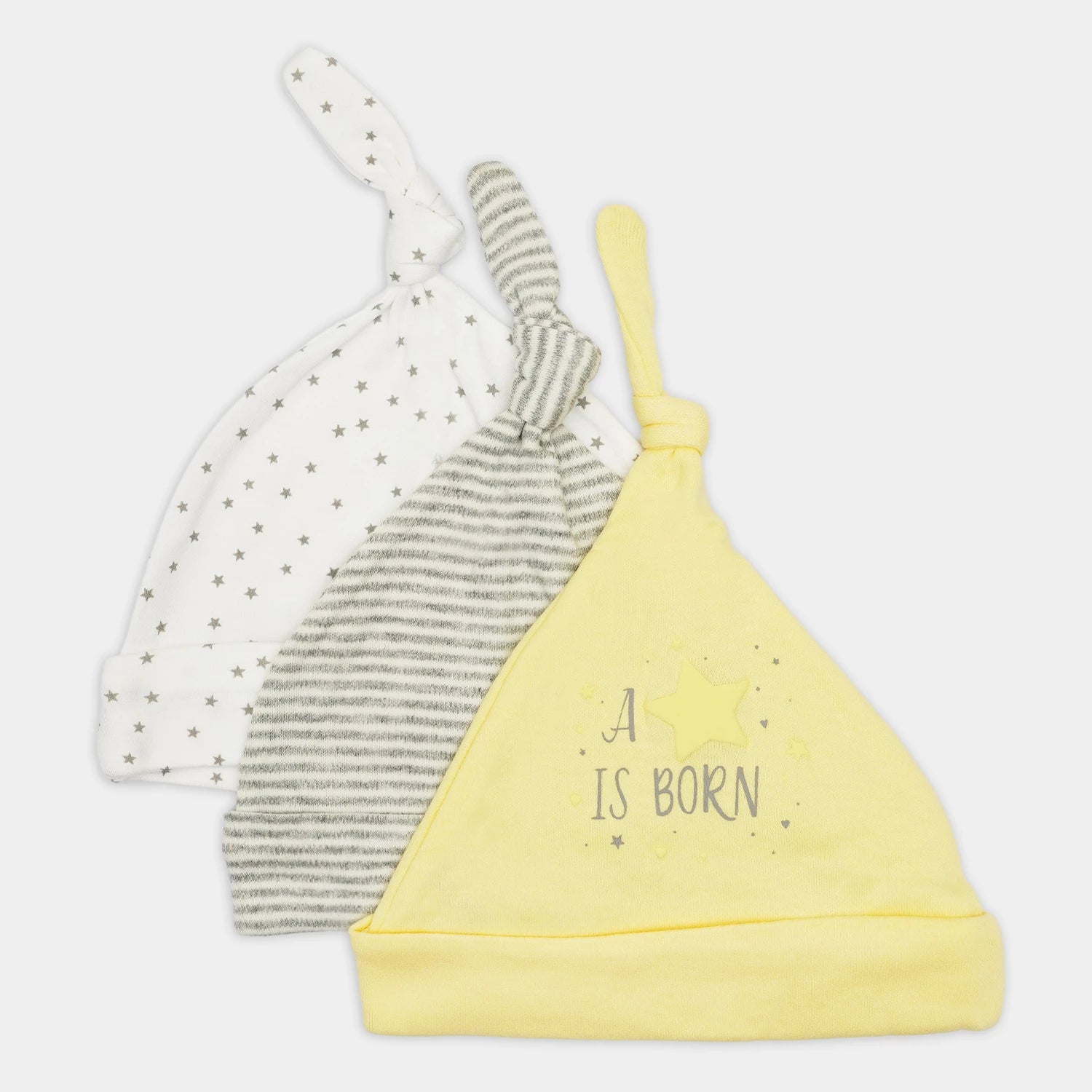 Sunnozy Pack of 3 Baby Caps with Knot – Soft & Cozy