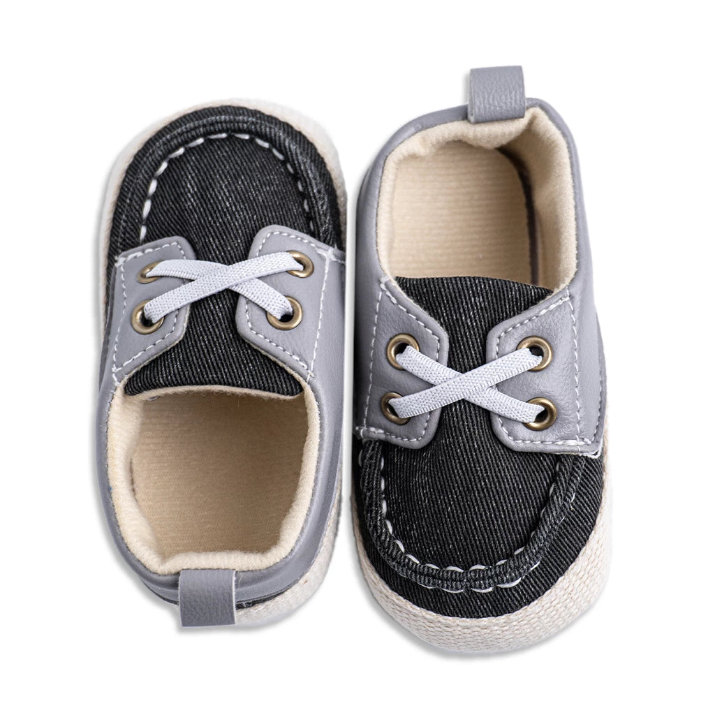 Two Tone Crisscross Loop Baby Sneaker