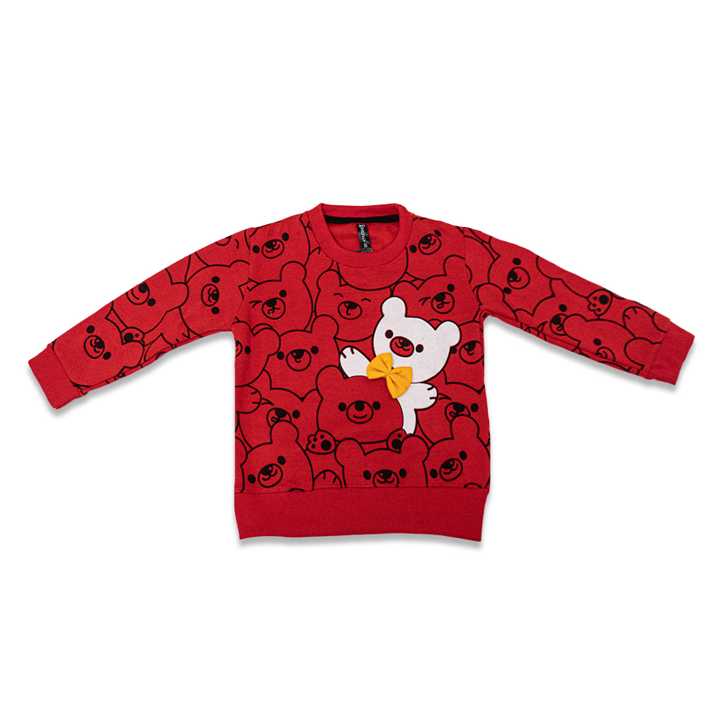 Kids Bear w/ Bow Fleece Winters Tracksuit