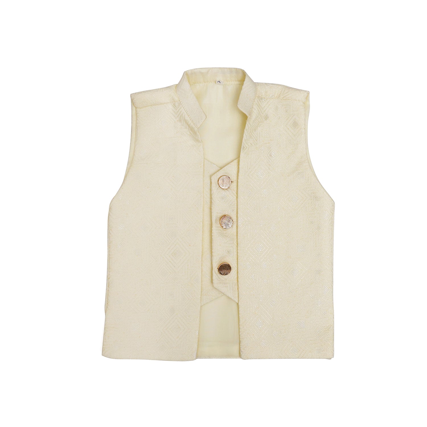 Kids 3-Piece Kurta Pajama Double Waistcoat Set