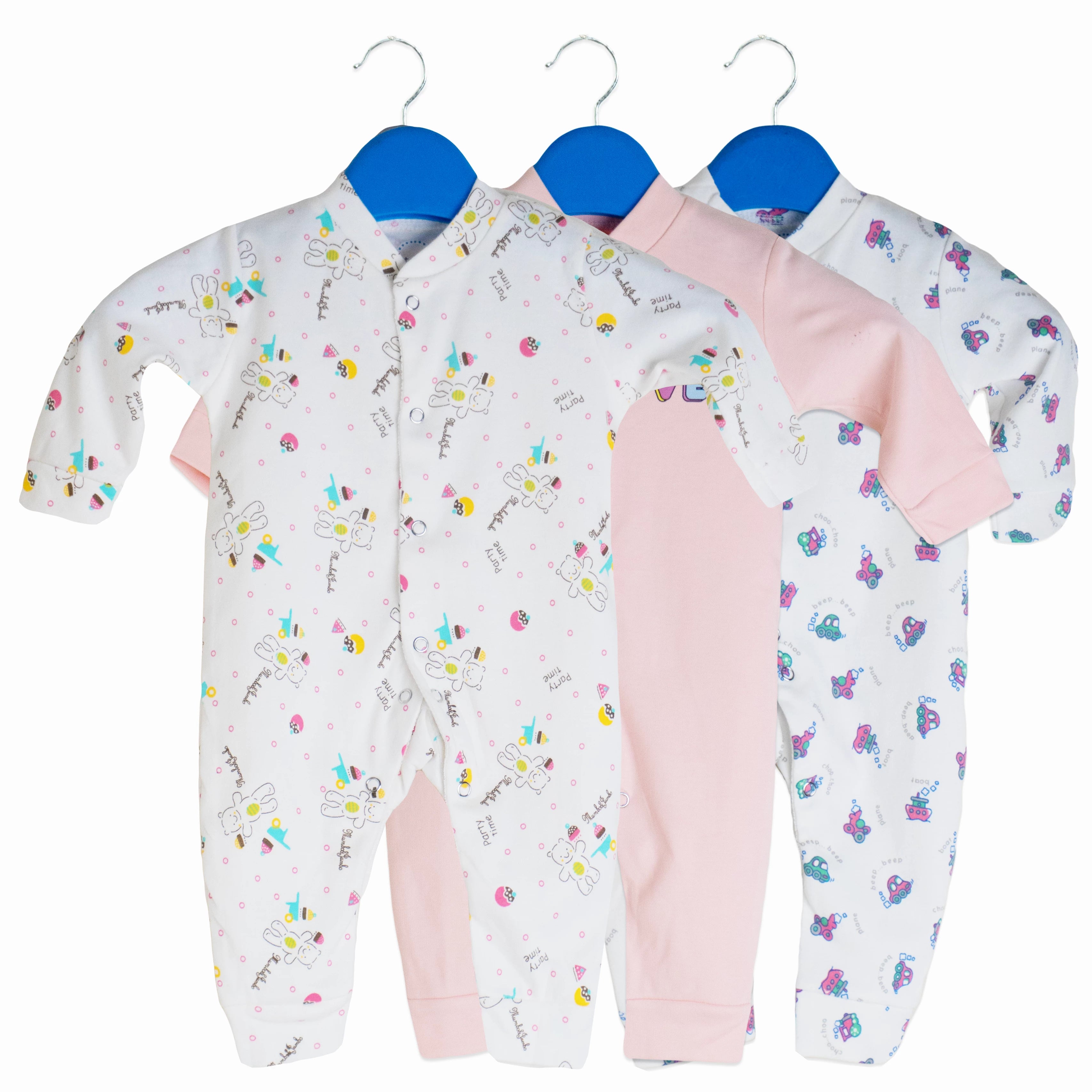 Juniors Pack of 3 Sleep Suits - (1 Year to 2 Year)