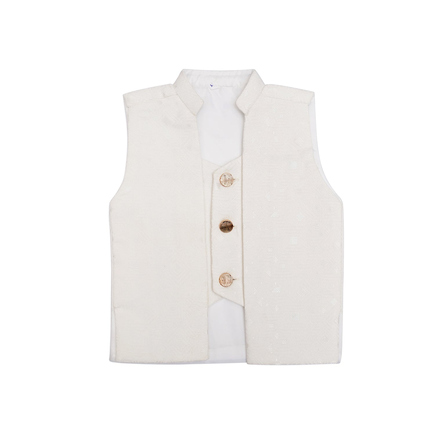 Kids 3-Piece Kurta Pajama Double Waistcoat Set