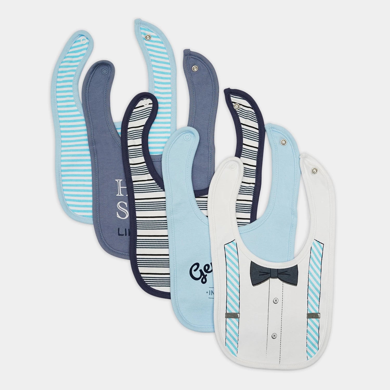 Hudson 5-Piece Bib Set – Soft & Absorbent