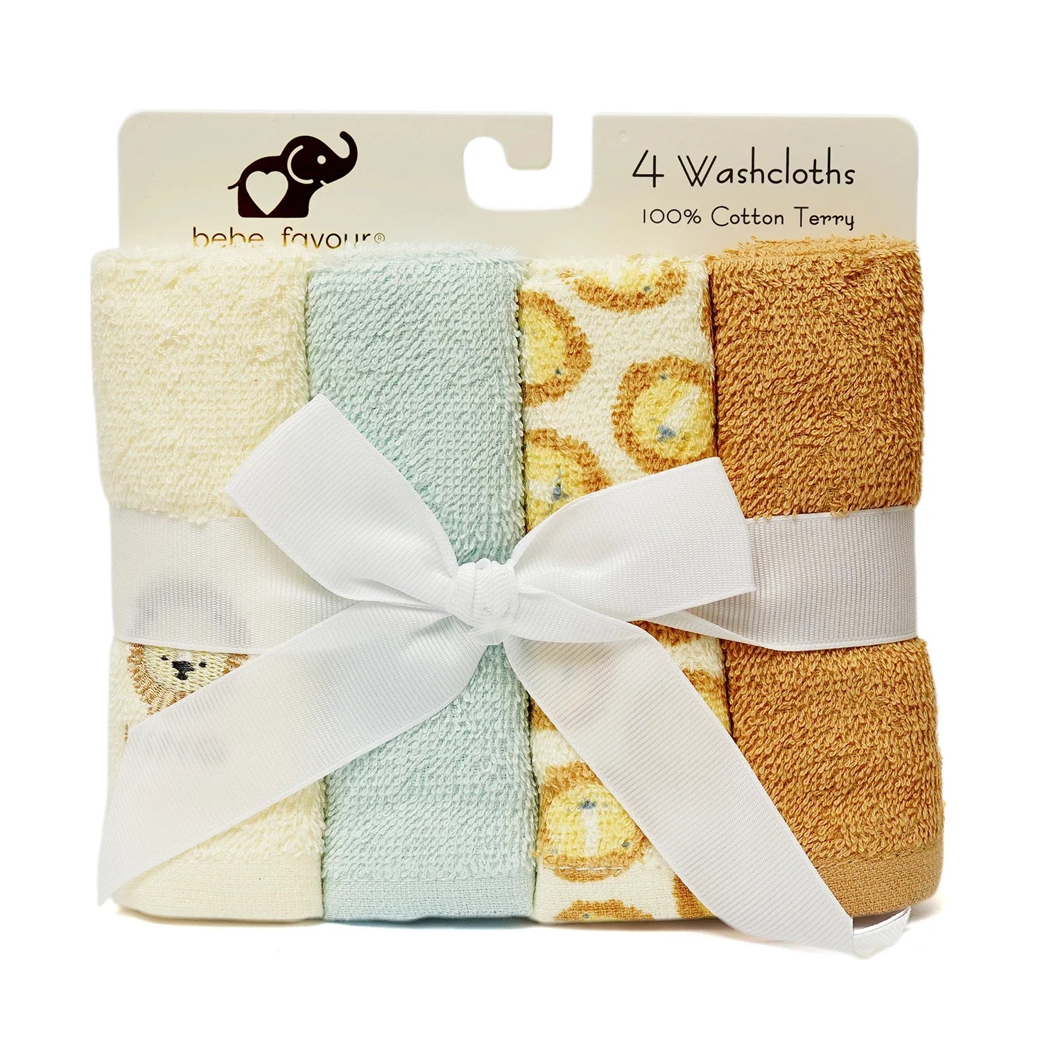 Baby Face Towels – Pack of 4 Soft Washcloths