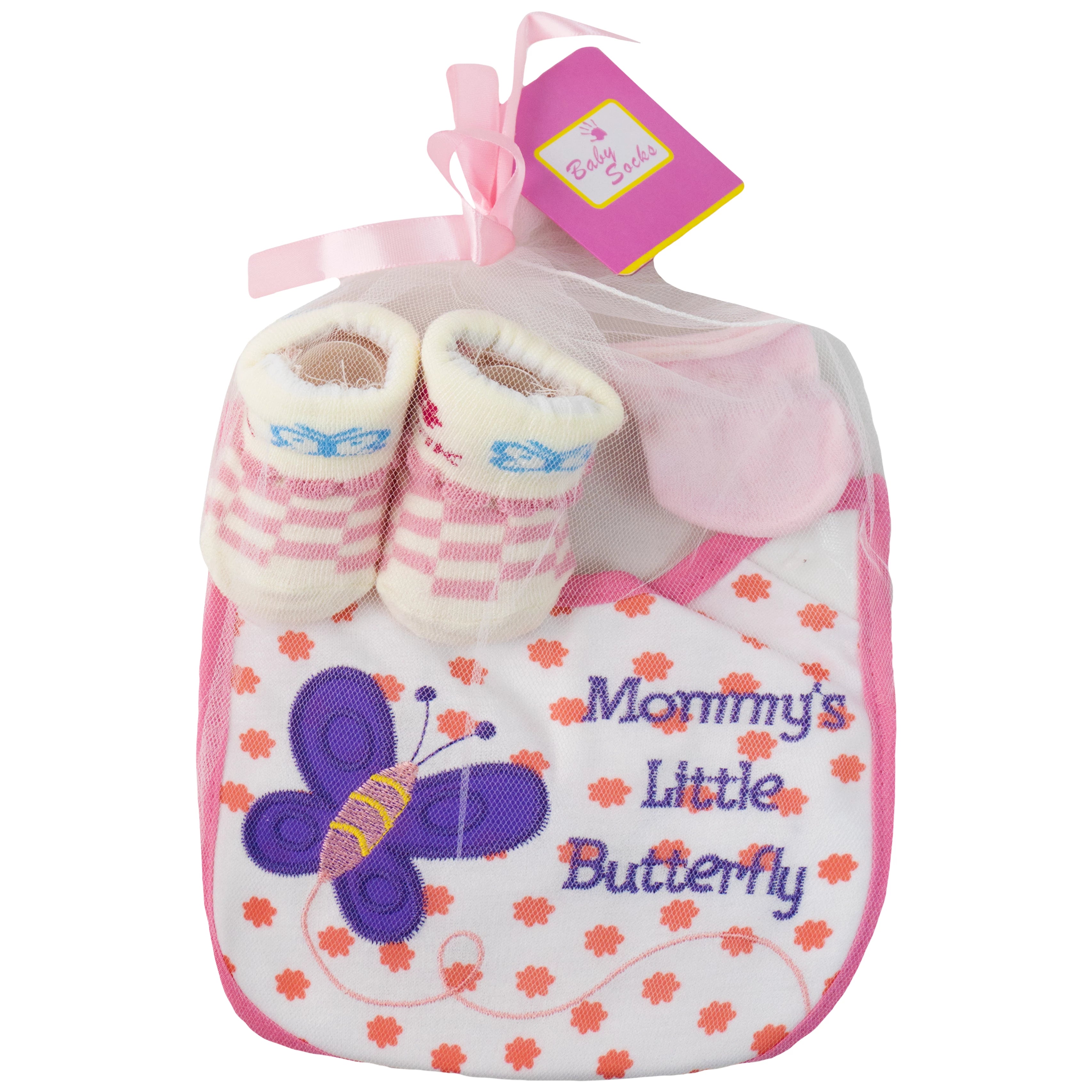 Baby Gift Set – Socks, Bibs, and Mittens