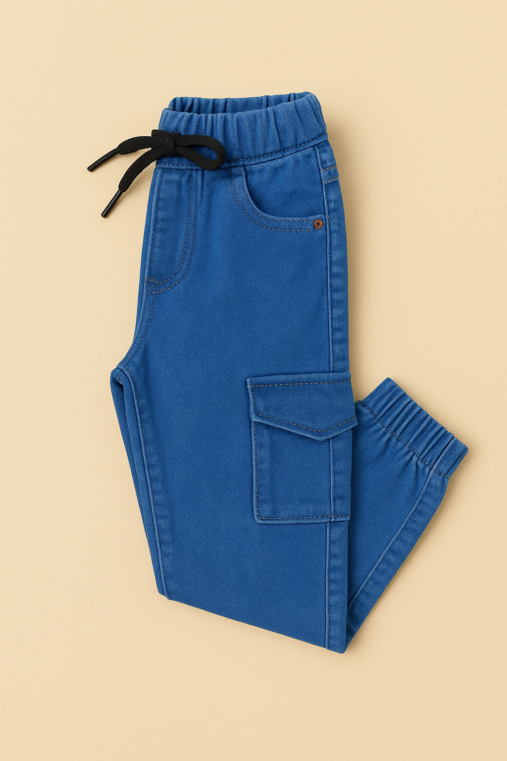 Kids Imported Ribbed Jeans - Blue