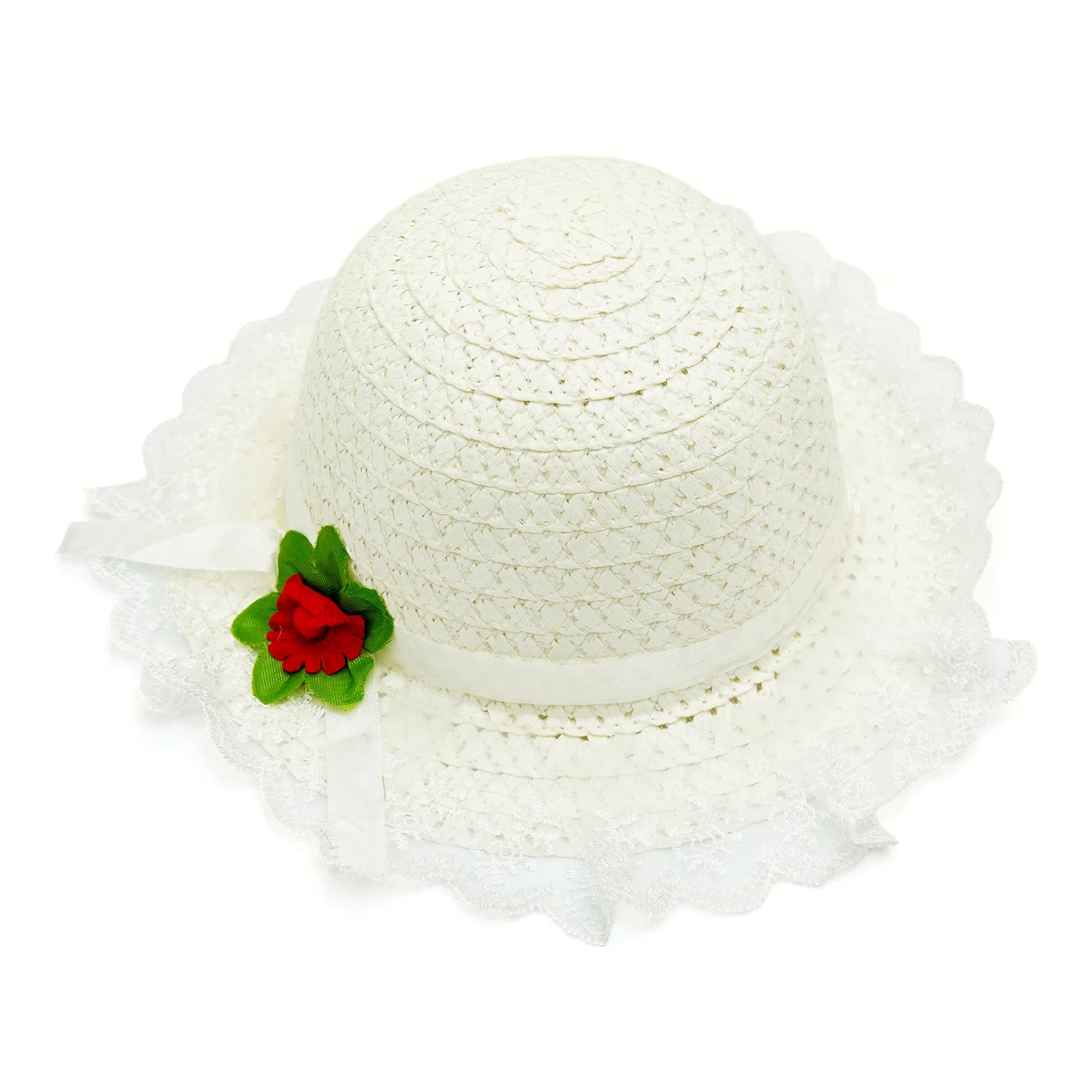 Girls' Stylish Hat Cap - White