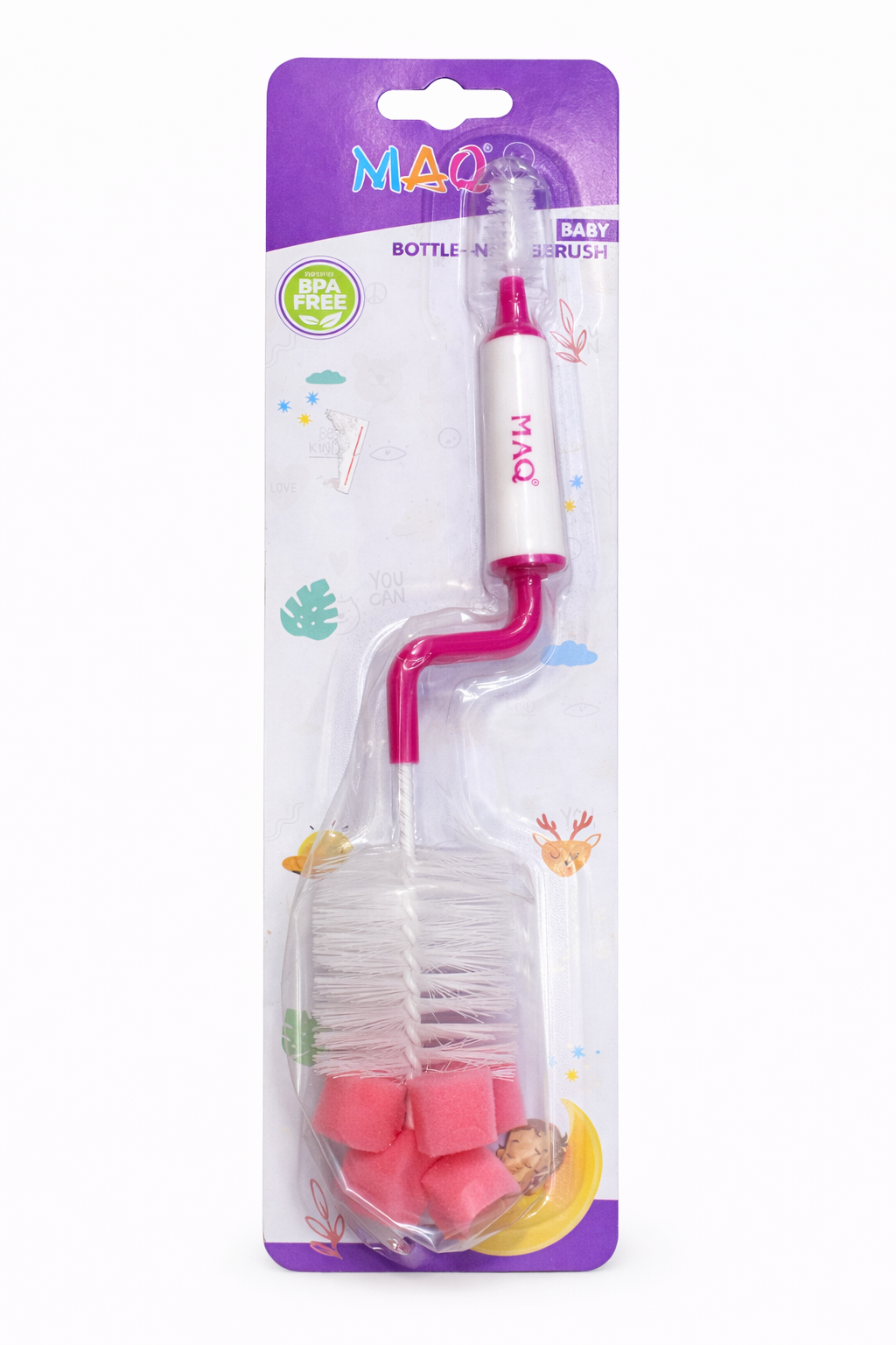Baby Bottle Cleaning Brush Set BPA-Free | Bottle & Nipple Brush