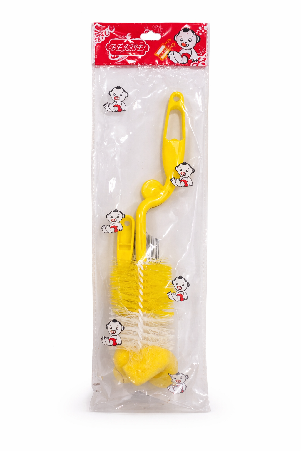 Baby Bottle Cleaning Brush with Sponge & Nipple Cleaner | Soft Bristles